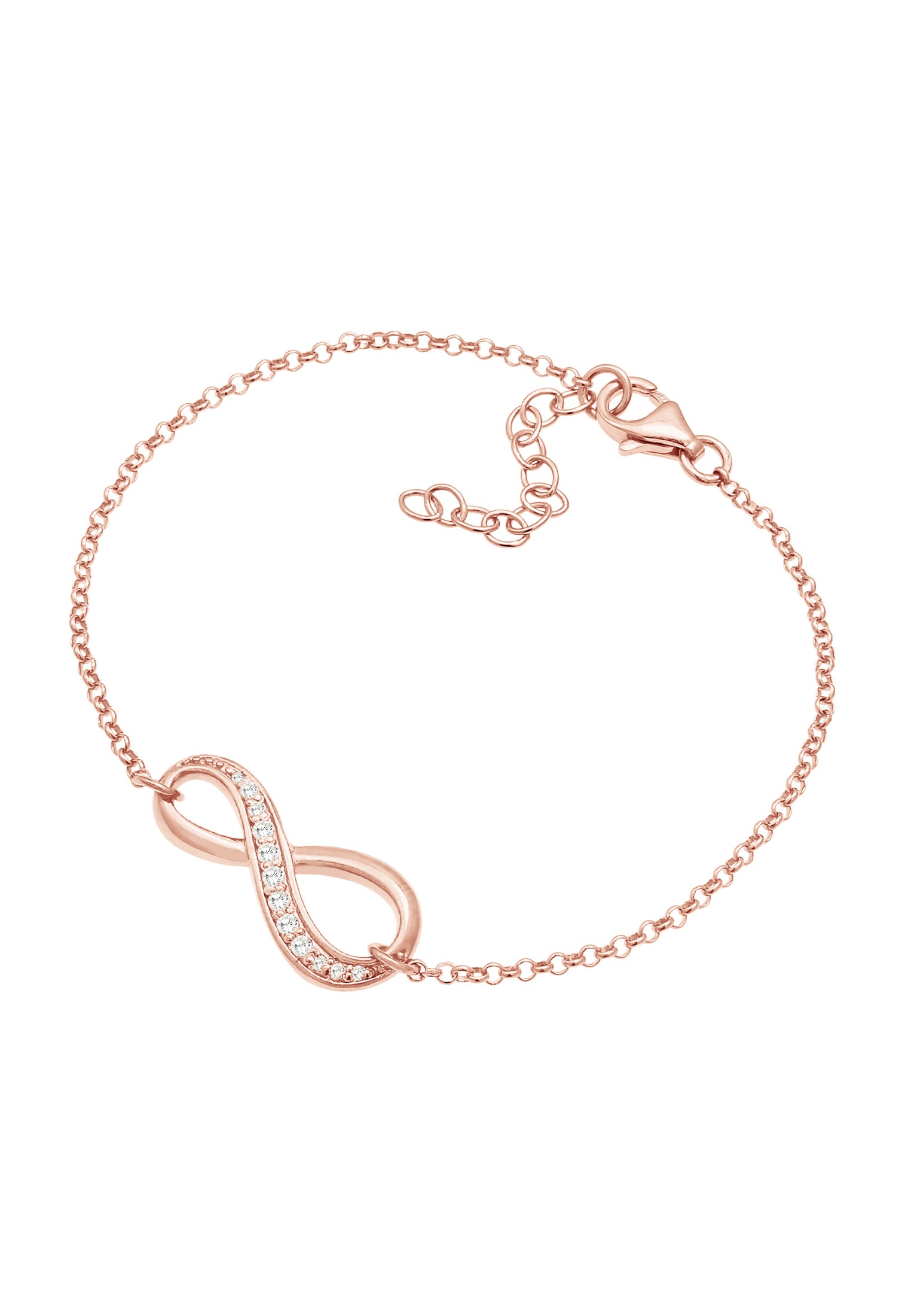 Elli Armkette »Armband Infinity / Unendlichkeit Zirkonia 925 Silber«