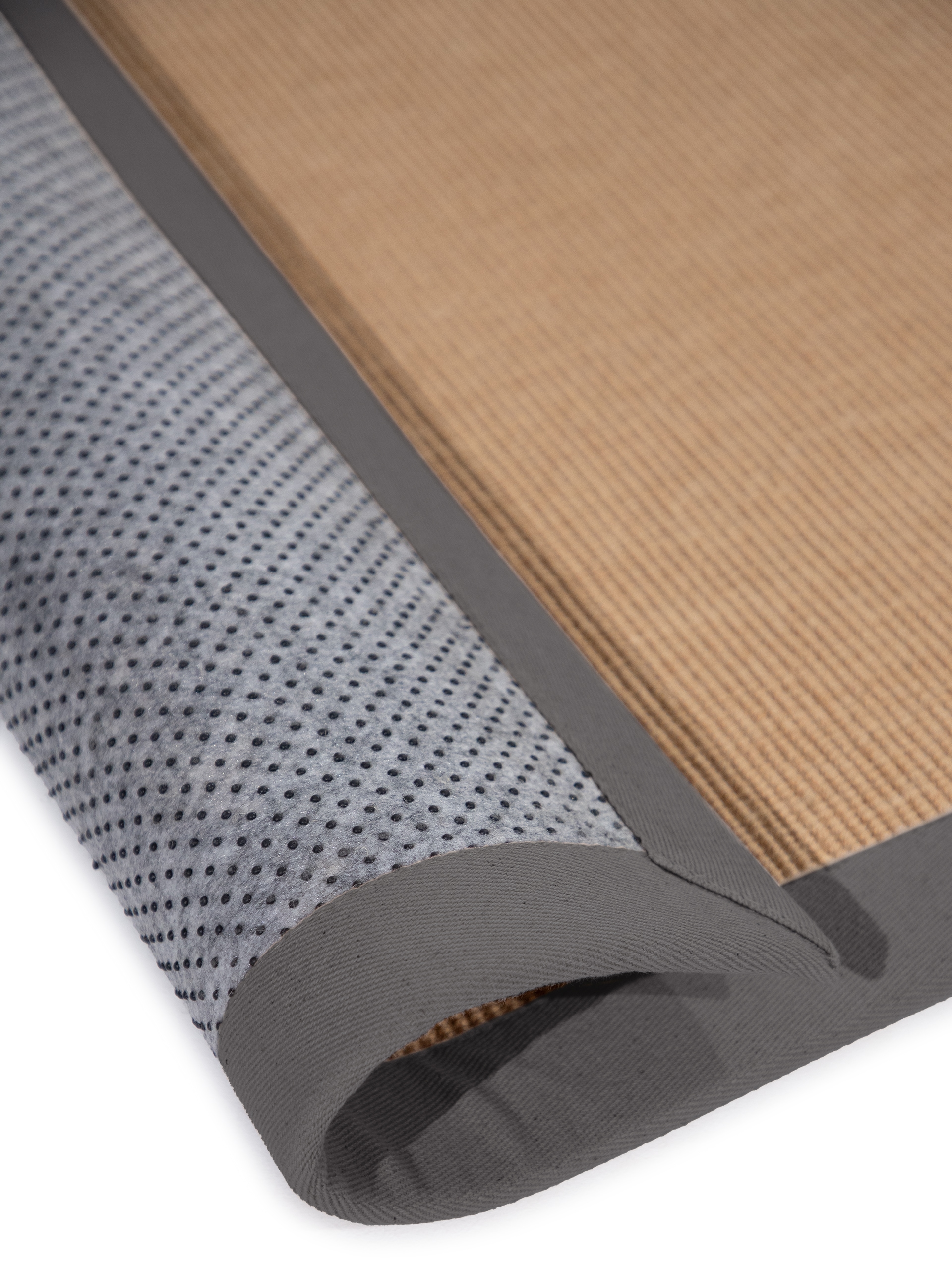 carpetfine Sisalteppich »Sisal  ,    auch als Läufer erhältlich« rechteckig 5 mm Höhe mit farbiger Bordüre, Anti Rutsch Rückseite, viele Größen, Wohnzimmer