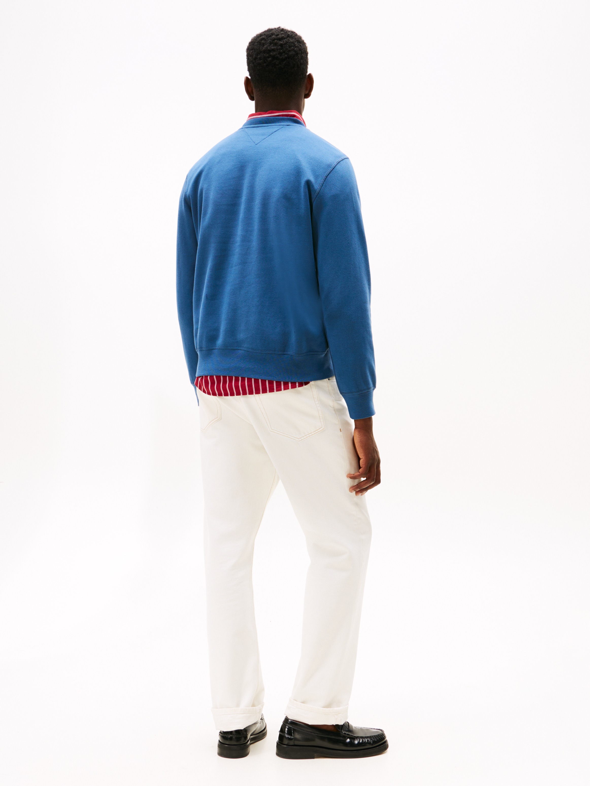 Tommy Hilfiger Sweatshirt »ESS SEASONAL FLEECE CREWNECK mit Rundhals und Stickerei«, unifarben, casual, regular fit, Baumwollmix, Rundhals
