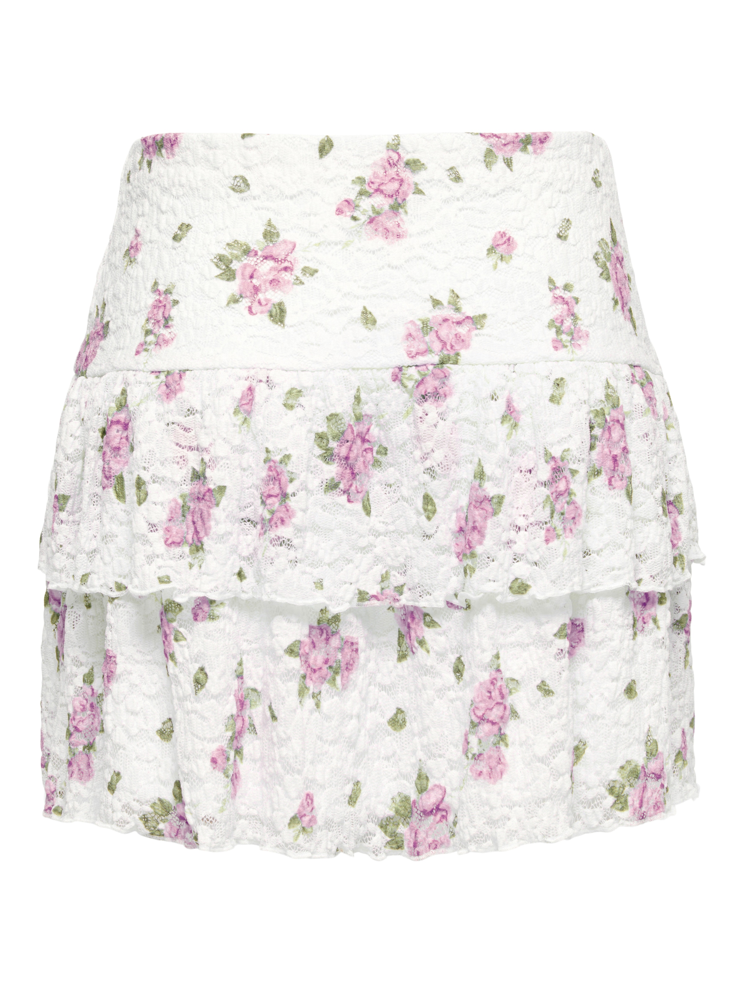 ONLY Minirock »ONLSAGA LACE MINI SKIRT« Materialmix