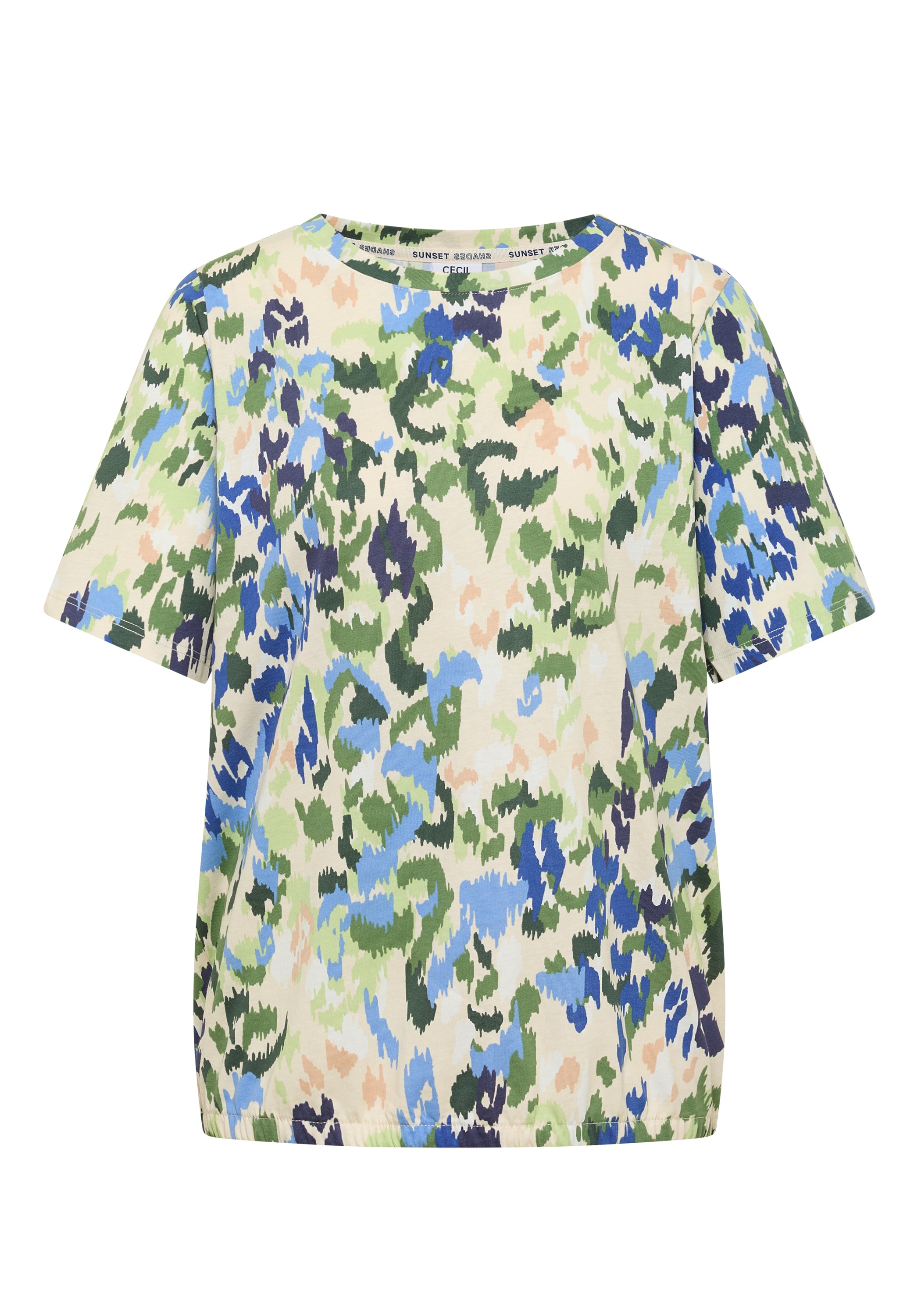 Cecil Kurzarmshirt Sommershirt mit Boat Neck und Print