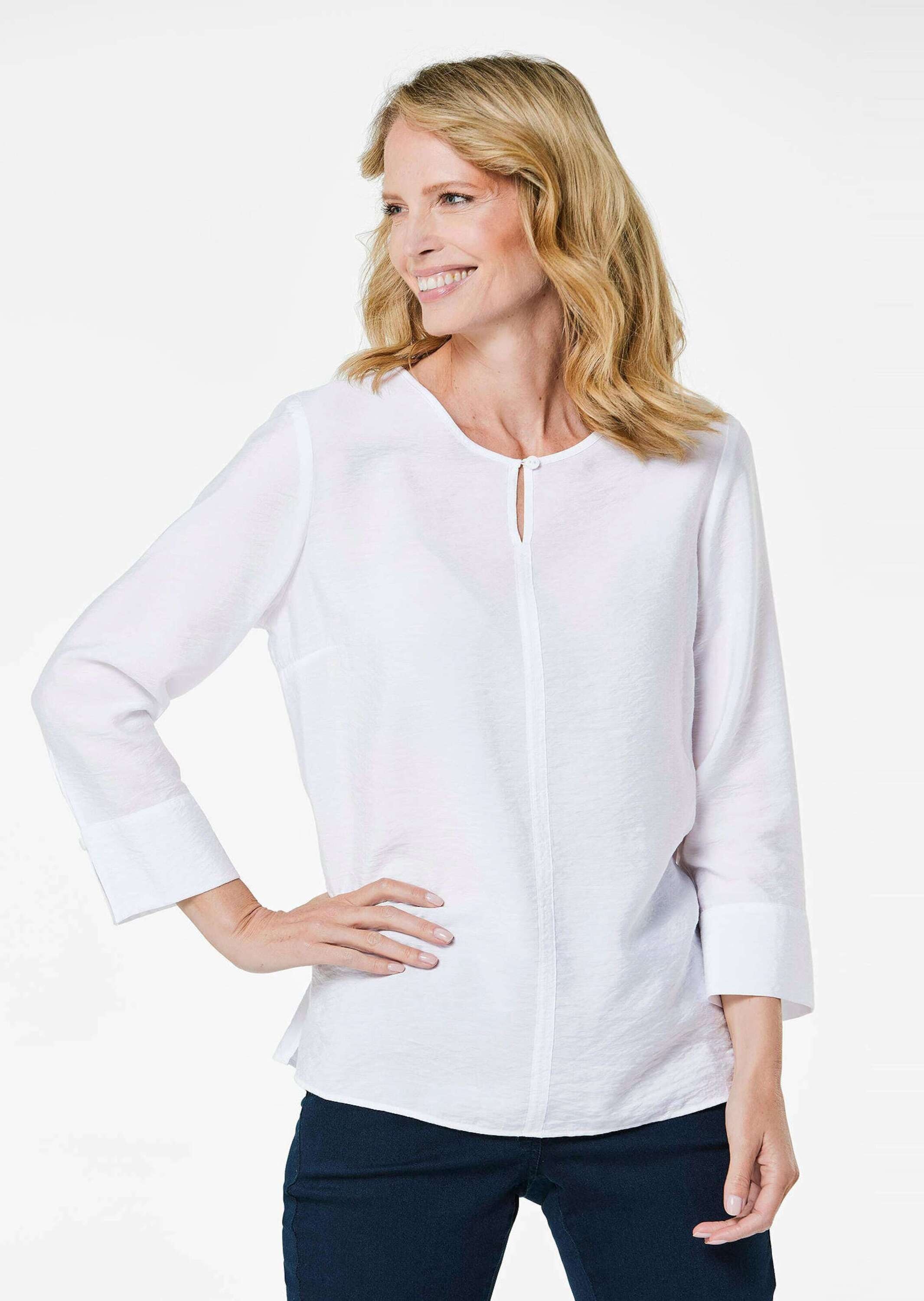 GOLDNER Schlupfbluse »Elegante Schlupfbluse Damen aus Viskose mit Strukturmuster«