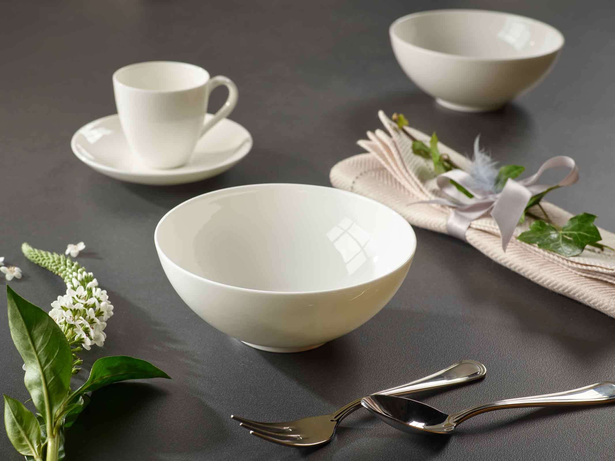 Villeroy & Boch Schale »Dessertschalen Anmut ø 13 cm 6er Set weiß« 6 Spülmaschinenfest, Mikrowellensicher