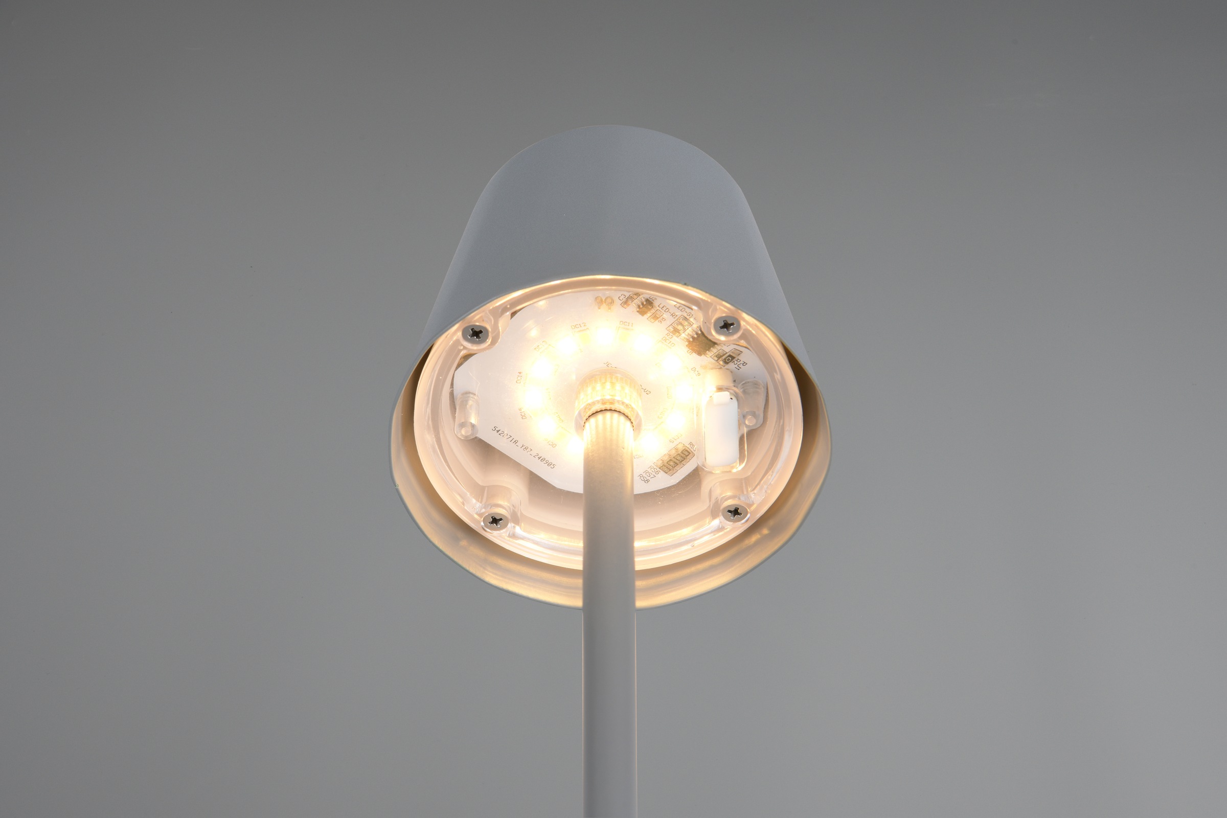REALITY Leuchten LED Tischleuchte »DIAZ, Outdoor Akku Tischlampe Höhe 21 cm Ø 8,5 cm, IP44, Touchdimmer« LED-Board 1 Stk. Farbwechsler | warmweiß - kaltweiß CCT Lichtfarbe einstellbar 2700-6500K, 160 Lumen, 1,6W, USB Anschluss