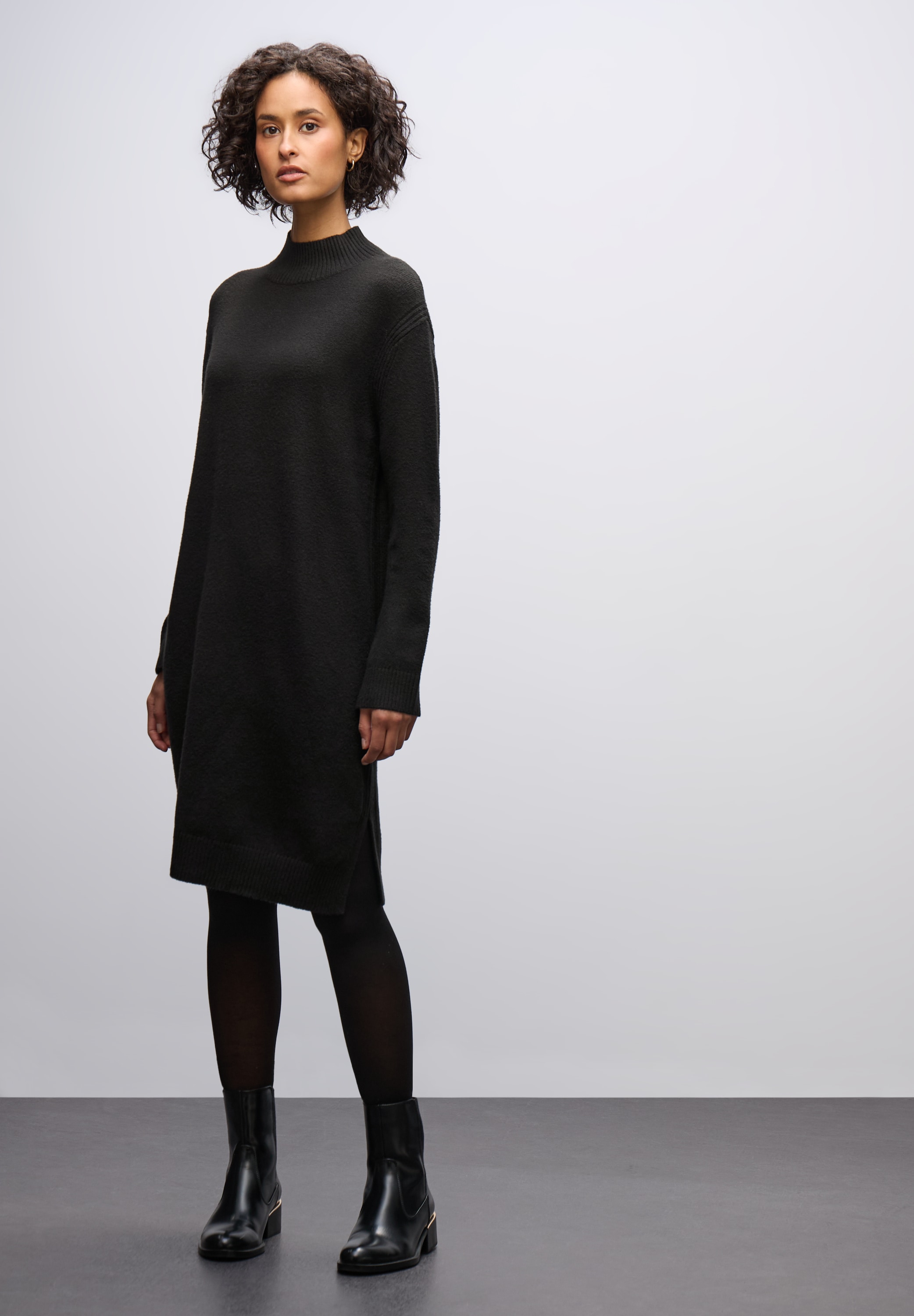 STREET ONE Strickkleid mit Rippbündchen