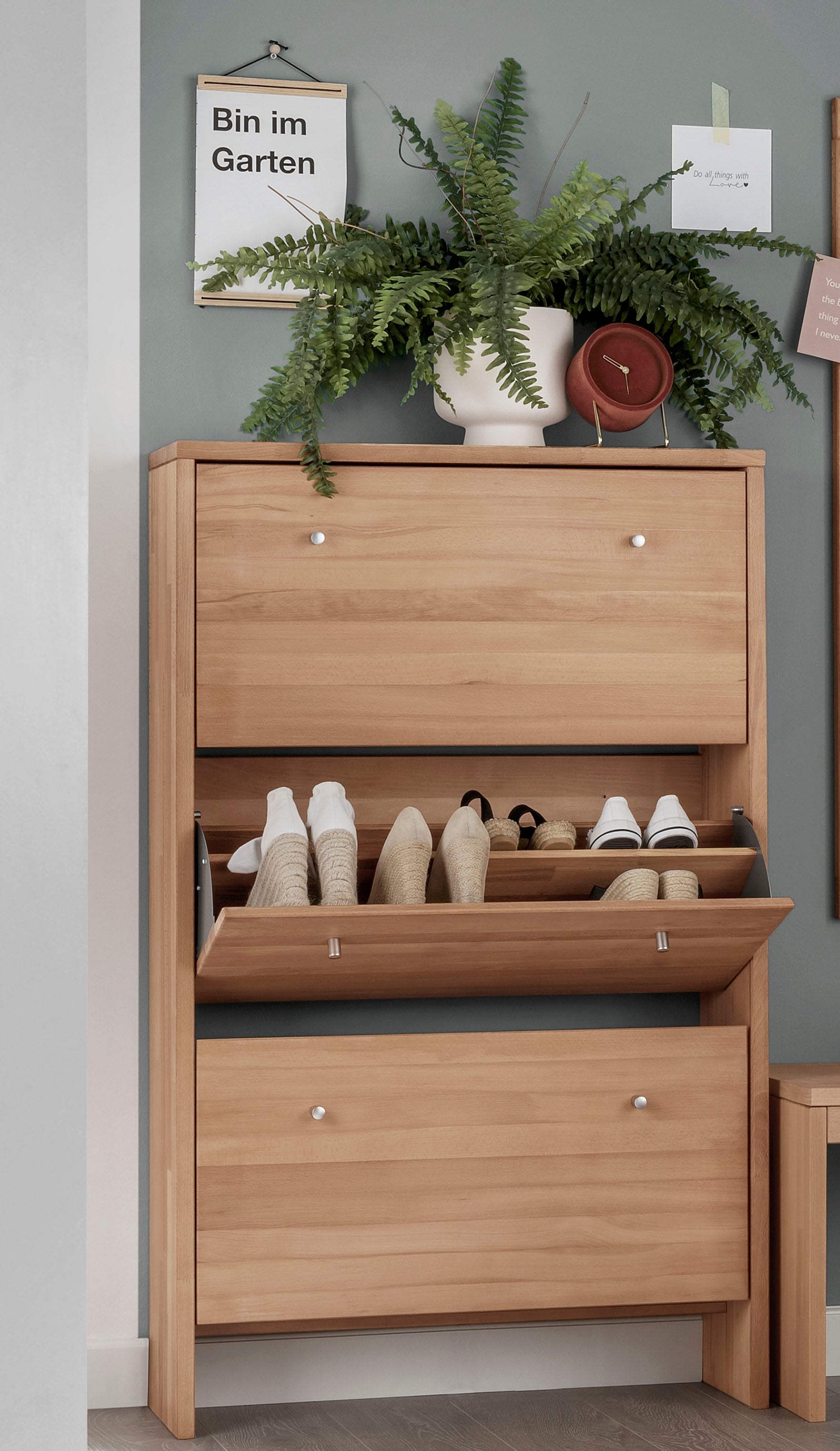 Home affaire Kombikommode »Dura Kommode Schrank Schuhschrank«, aus FSC®-zertifizierten Massivholz, Breite 82 cm