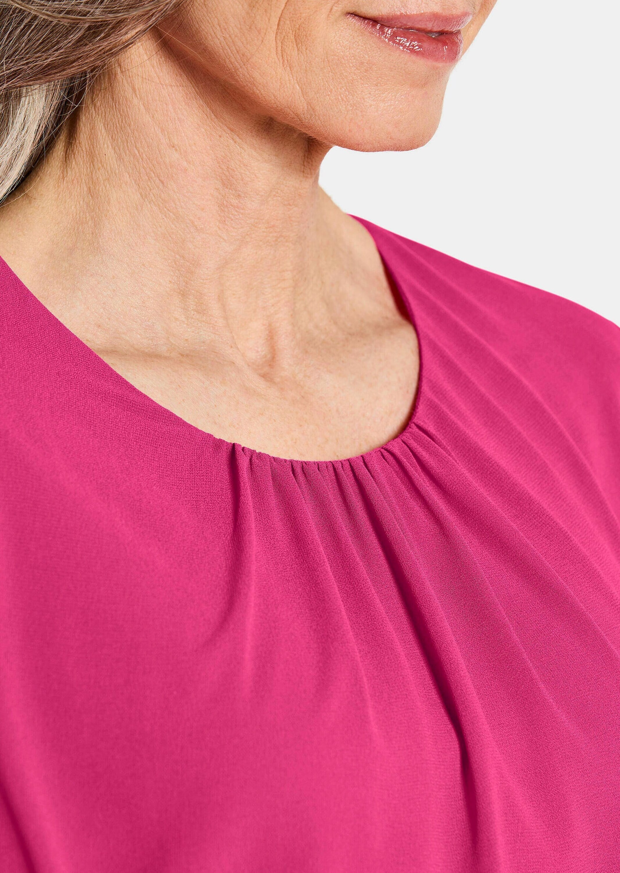 GOLDNER Klassische Bluse »Kurzgröße Elegante Bluse aus Chiffon«