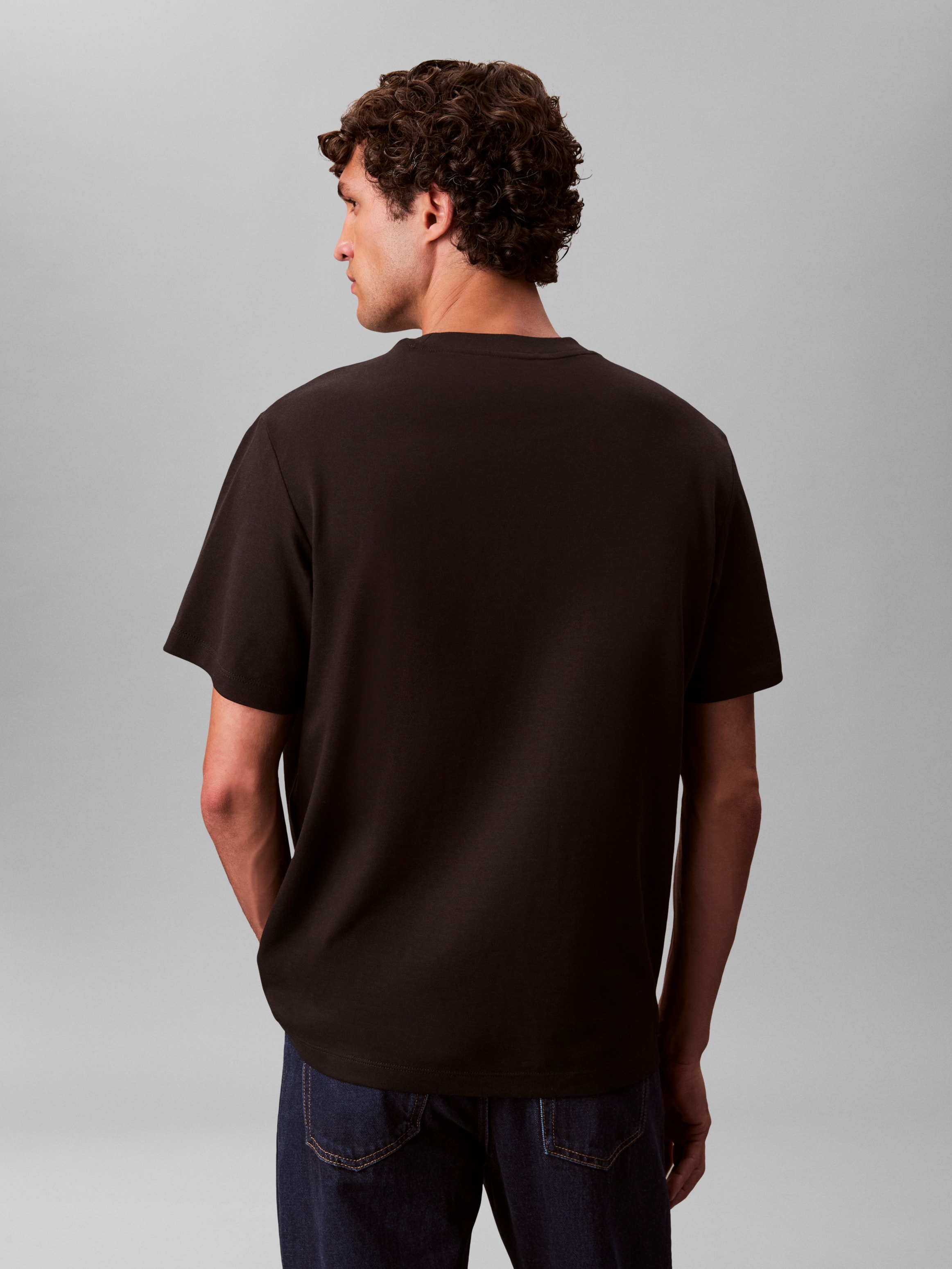 Calvin Klein T-Shirt »SS STRETCH PIQUE NANO EASY TEE«, Mit Rundhalsausschnitt
