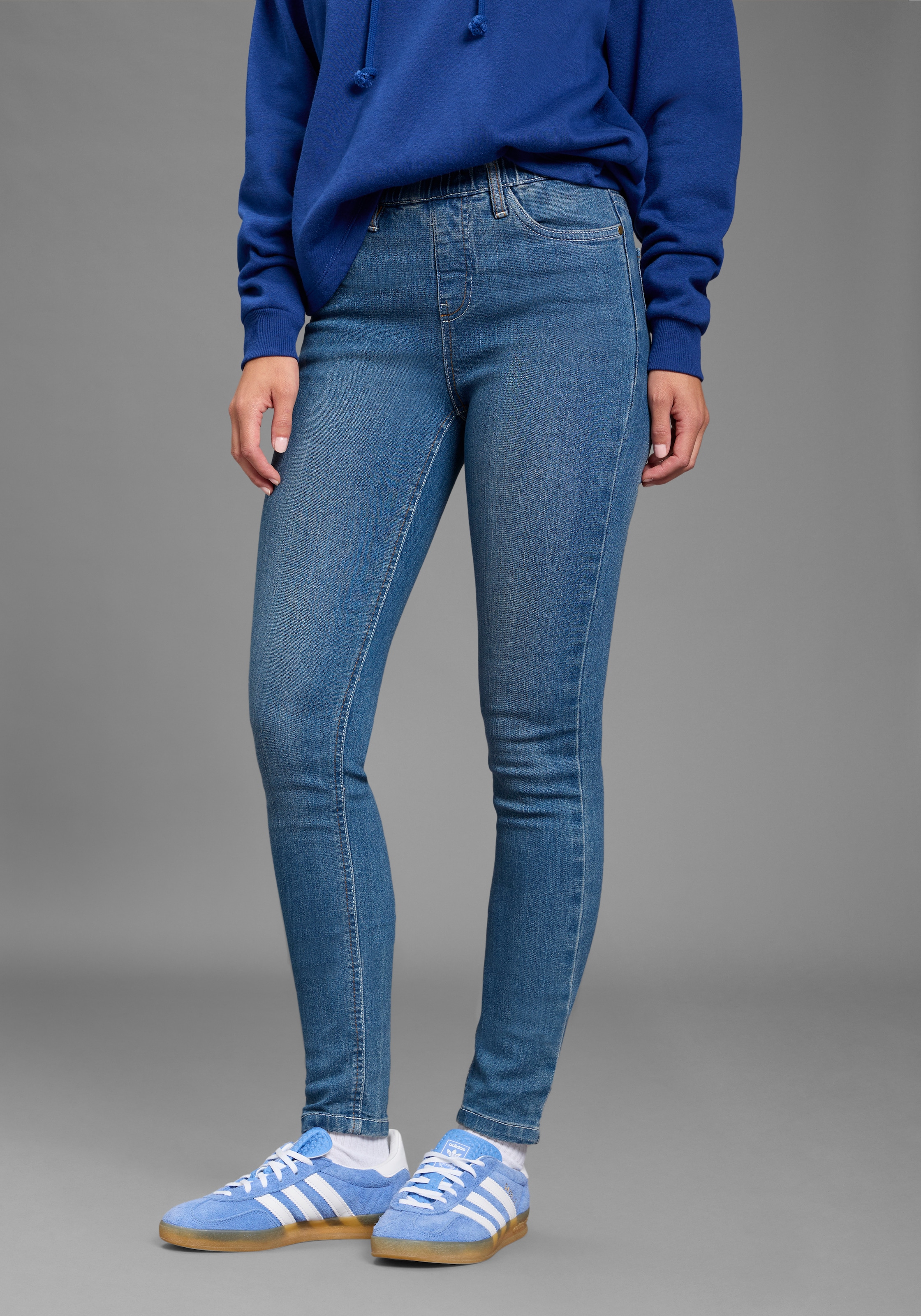 Flashlights Jeansjeggings Packung, 2er-Pack,  enge Passform,  Röhrenjeans,  Used-Look-Waschung,  hohe Leibhöhe