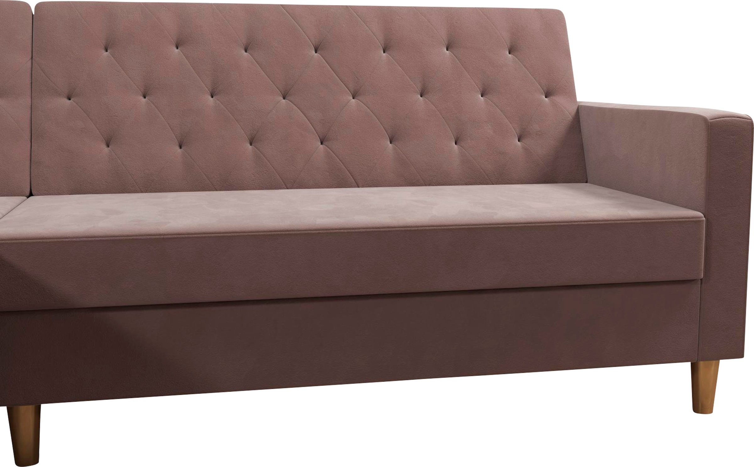 CosmoLiving by Cosmopolitan Ecksofa »Liberty, L-Form,« mit Schlafffunktion, Recamiere beidseitig montierbar, Sitzhöhe 43 cm