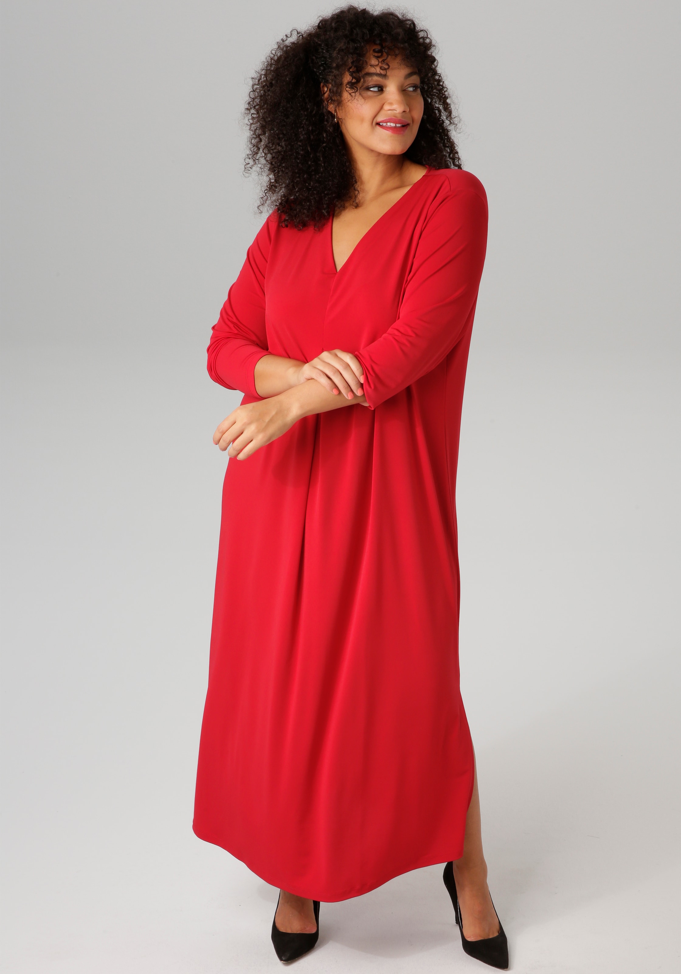 Aniston PLUS Maxikleid, mit raffinieren Seitenschlitzen - NEUE KOLLEKTION