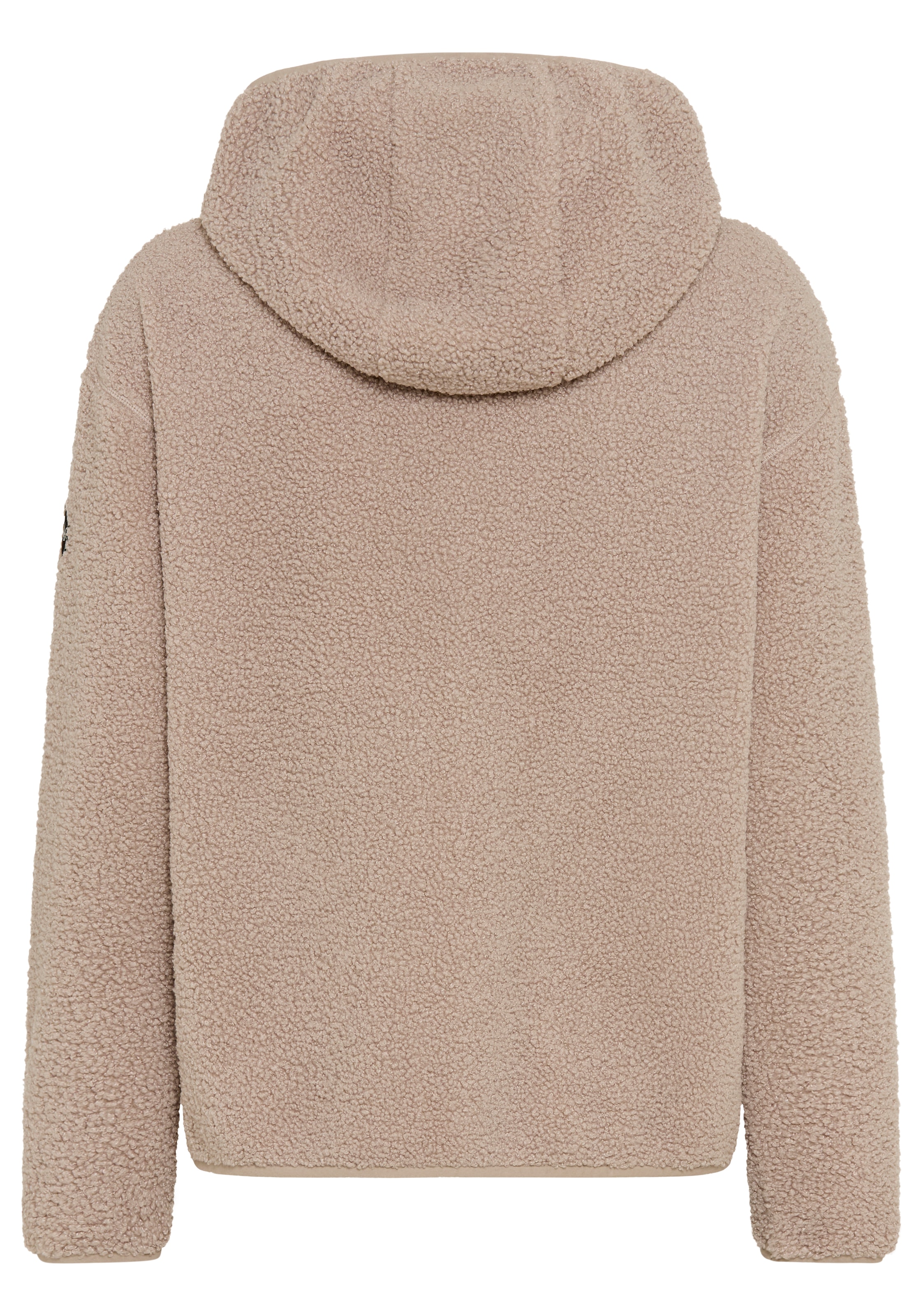 Polarino Fleecejacke mit Kapuze aus Teddy-Fleece, mit Kapuze und Brusttasche