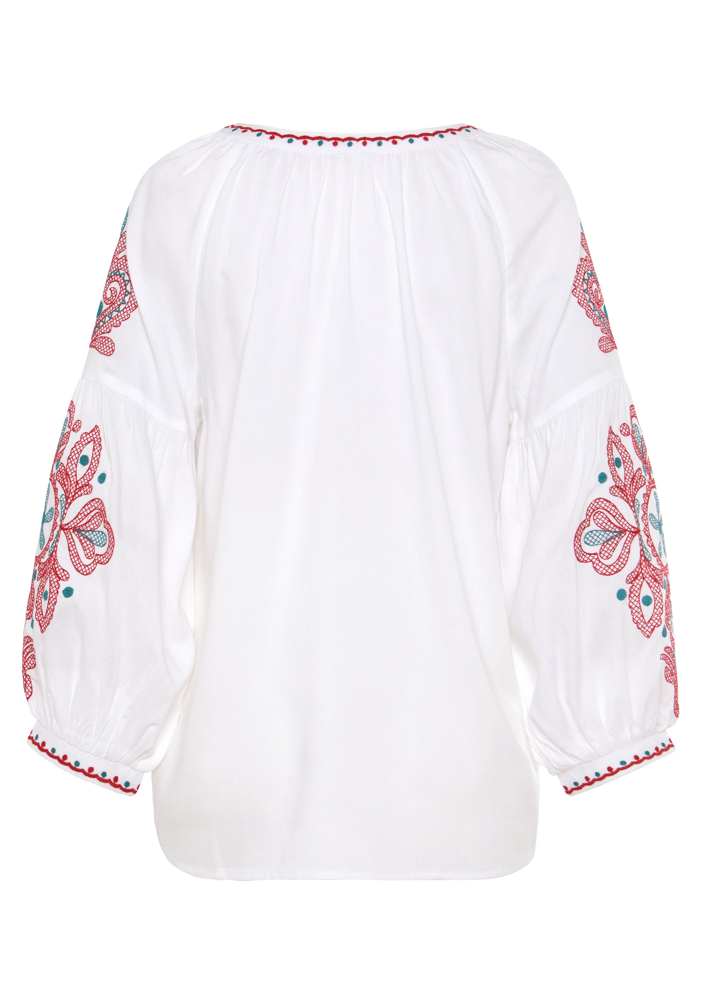 LASCANA Langarmbluse, mit Stickerei, Damenbluse, Tunika, Boho-Style