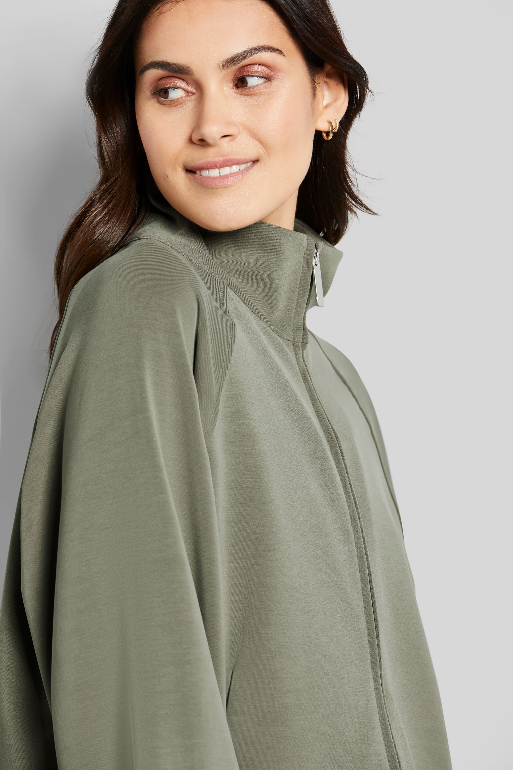 bugatti Sweatjacke mit Stehkragen