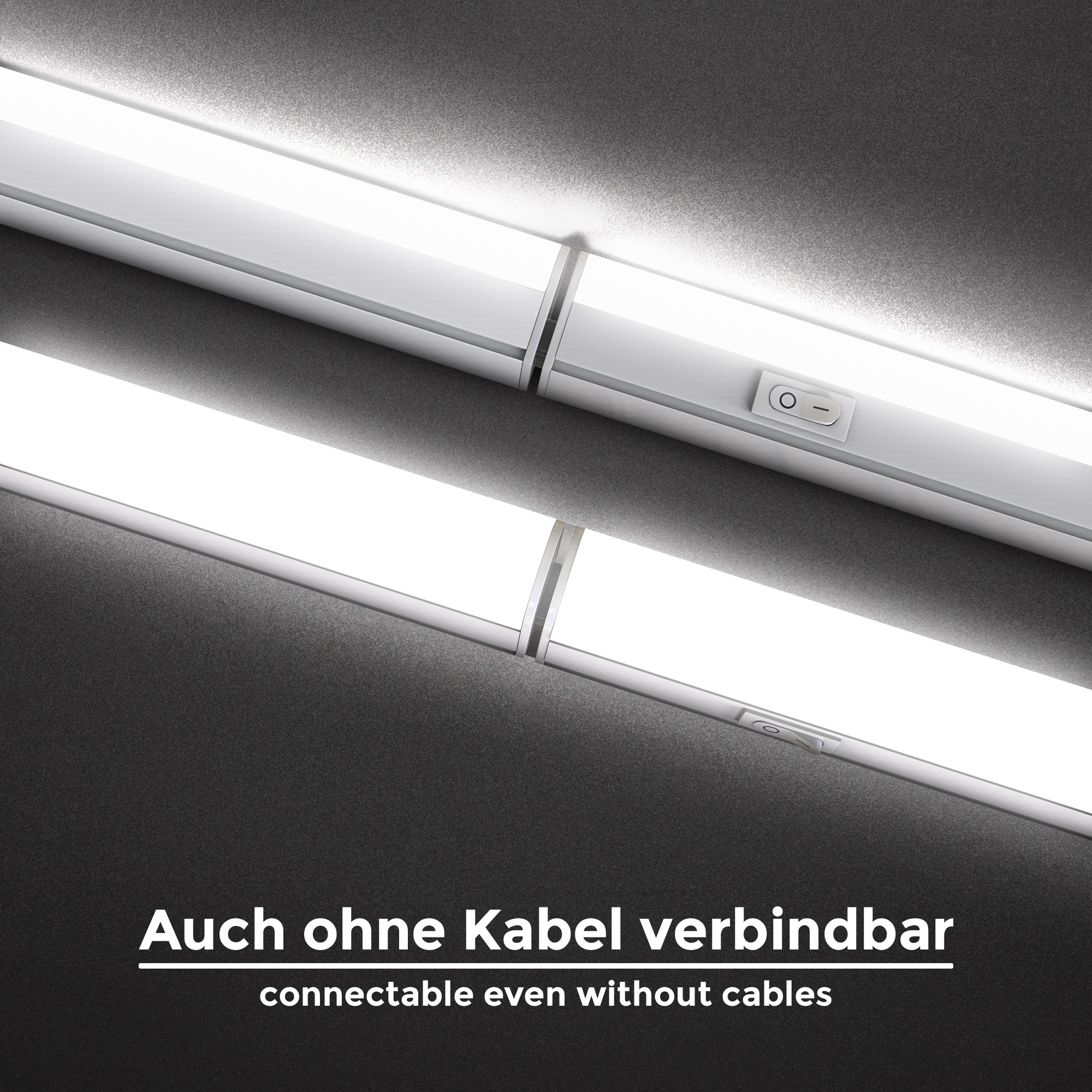 B.K.Licht Unterschrankleuchte, inkl. 1 x LED-Platine, 4 Watt, 400 Lumen, 4.000 Kelvin, nicht dimmbar,  mit EIN/AUS-Schalter,  inkl. Zuleitung 1,5 Meter