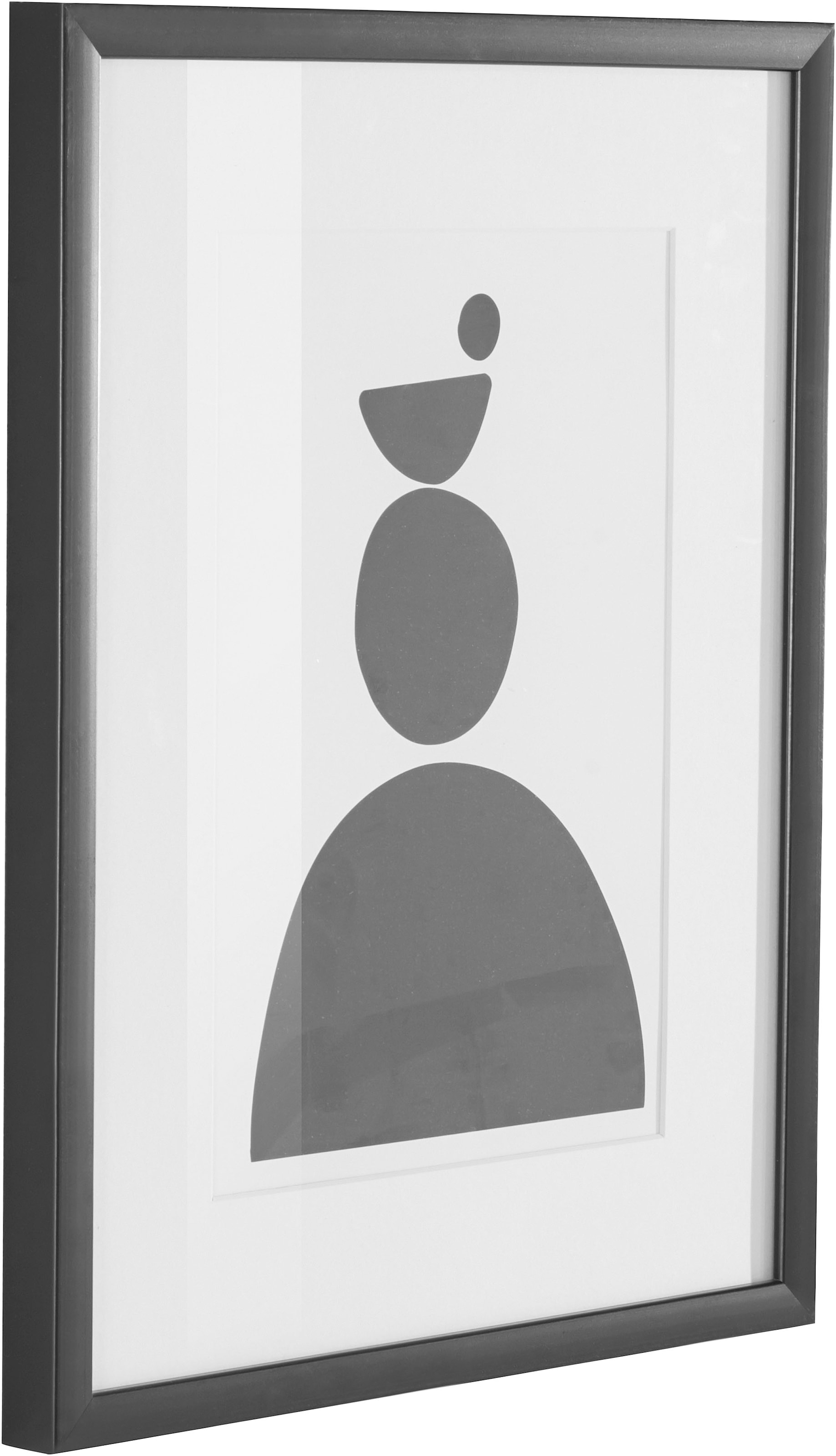 LeGer Home by Lena Gercke Bild »Black is Beautiful III« Abstrakt | Kunst | Modern | Schwarz-Weiß 1 Stk. tlg. HD Premium Poster-Druck inkl. Holzrahmen