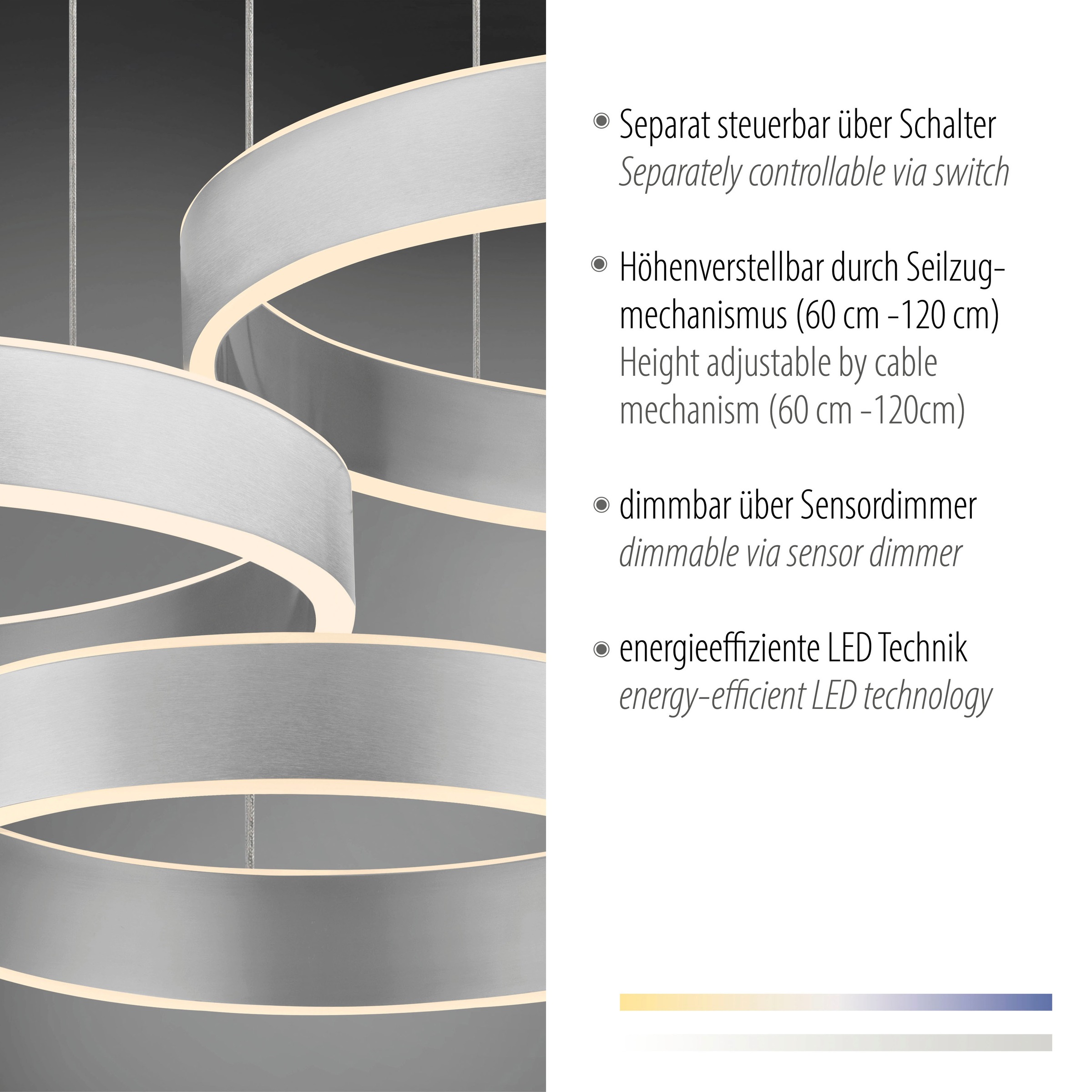 Paul Neuhaus Pendelleuchte »SCULLI«, 2 flammig, Leuchtmittel LED-Board | LED fest integriert
