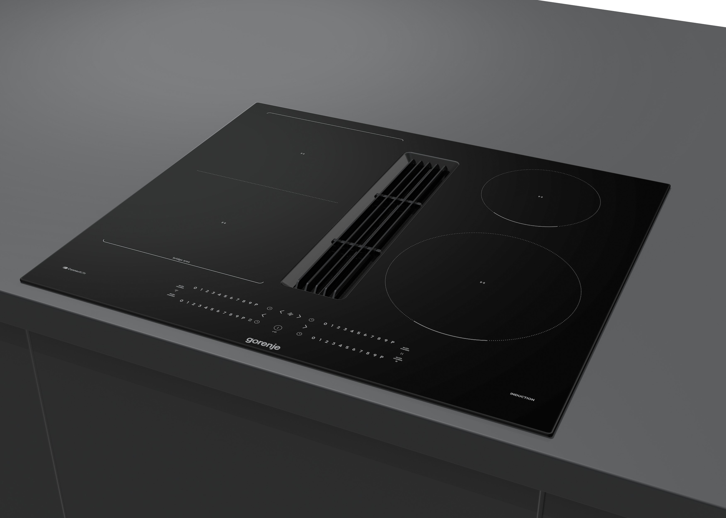 GORENJE Kochfeld mit Dunstabzug »GEH6432BSCWF«, 60cm Induktionskochfeld mit Dunstabzug
