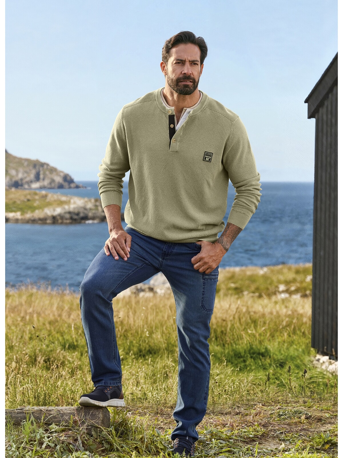 Jan Vanderstorm Strickpullover »Pullover WOLFHARD«