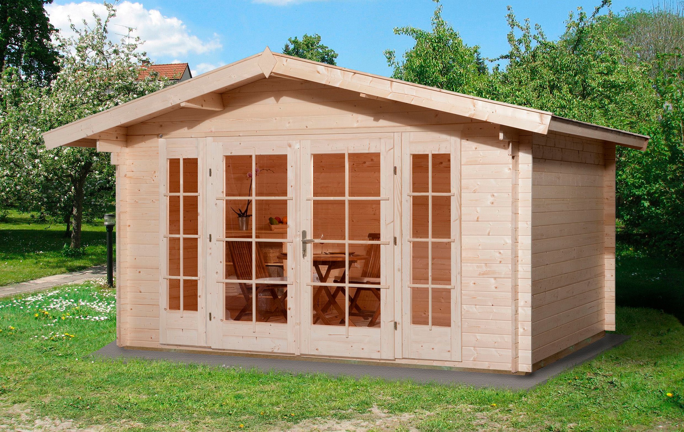 weka Gartenhaus »Weekendhaus 137 Gr.2, 45 mm, natur«