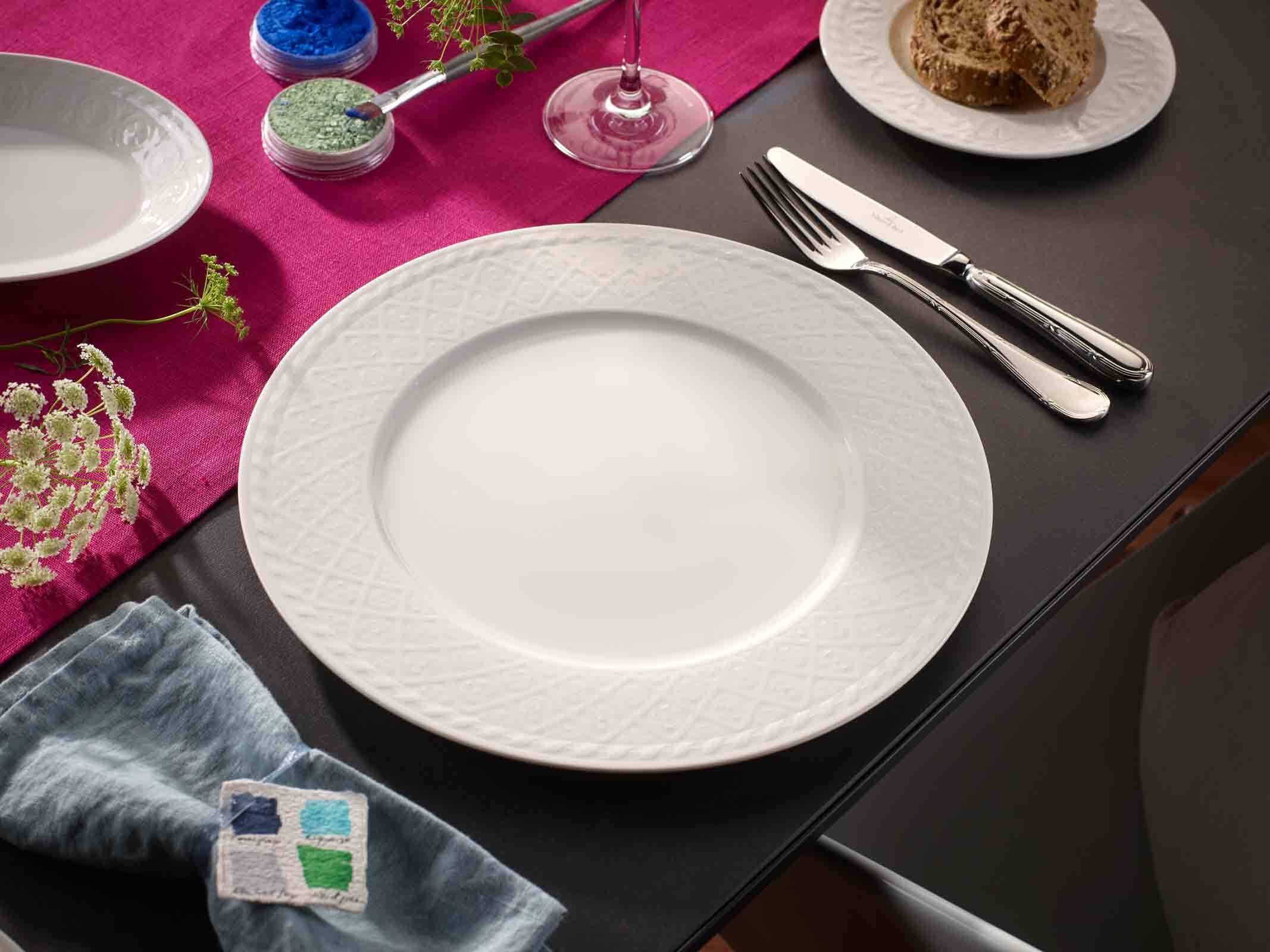 Villeroy & Boch Geschirr-Set »Teller-Set Cellini 18er Set weiß« Spülmaschinengeeignet, Mikrowellenfest