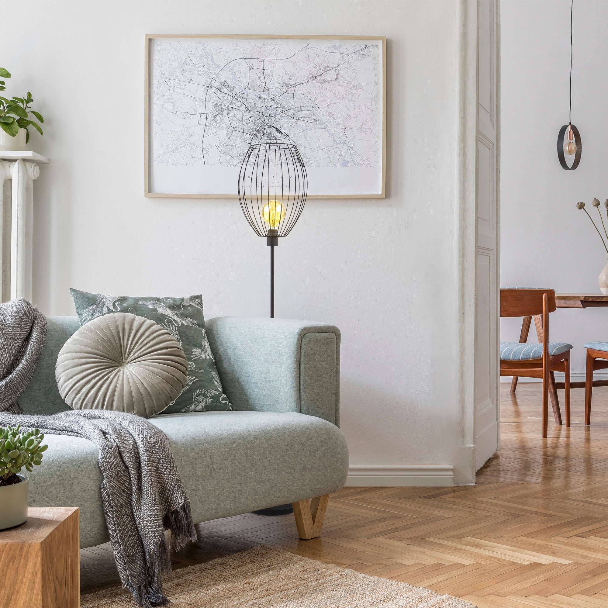 B.K.Licht Stehlampe »BK_ST1459 Metall-Stehleuchte, Schwarz«, 1 flammig, Leuchtmittel E27 | ohne Leuchtmittel, E27-Fassung, 1-flammig, ohne Leuchtmittel