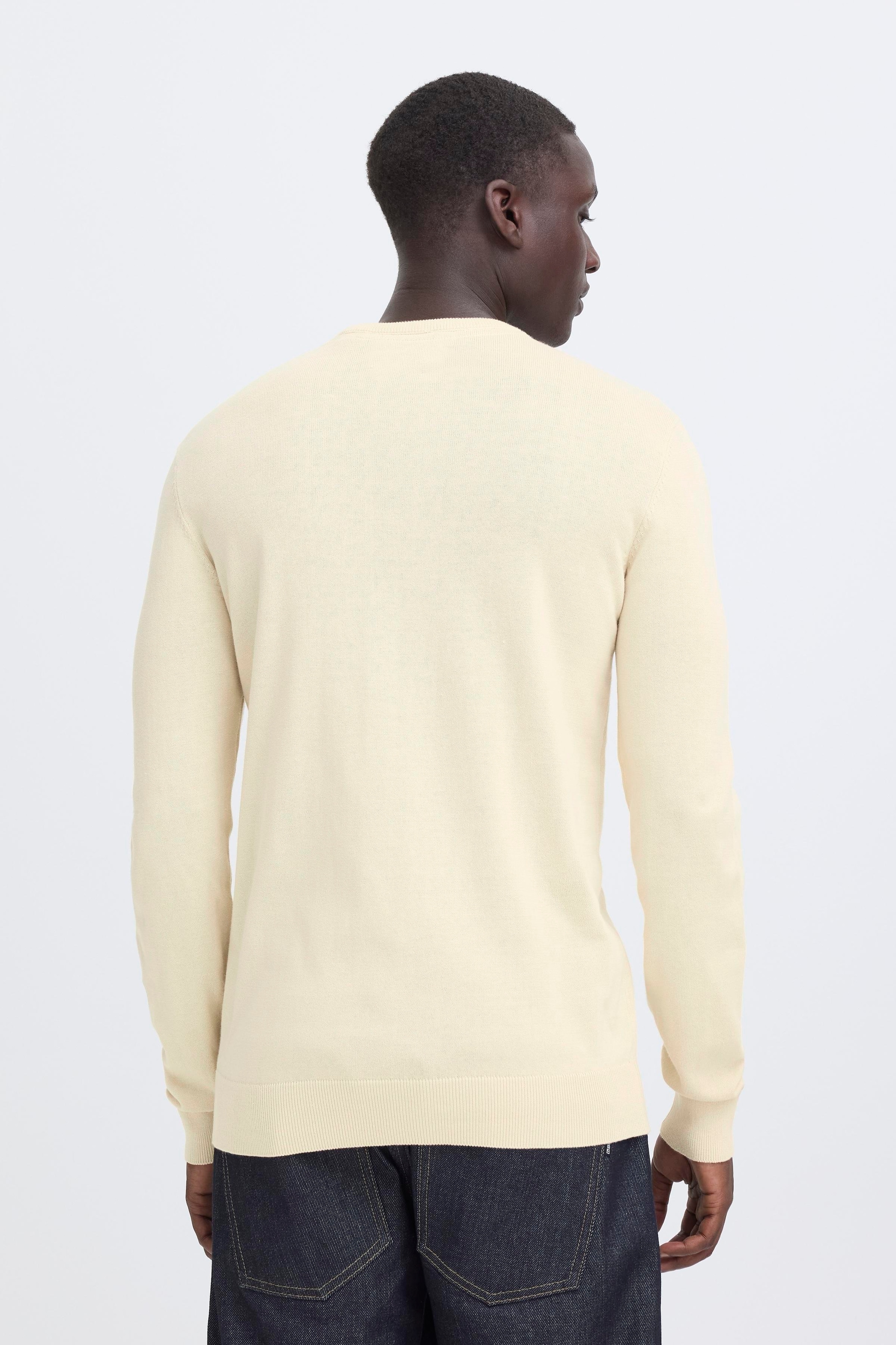 Blend Strickpullover »BHBRAY CREW KNIT« mit Rundhalsausschnitt, aus Baumwolle, Regular Fit, Langarm, unifarben