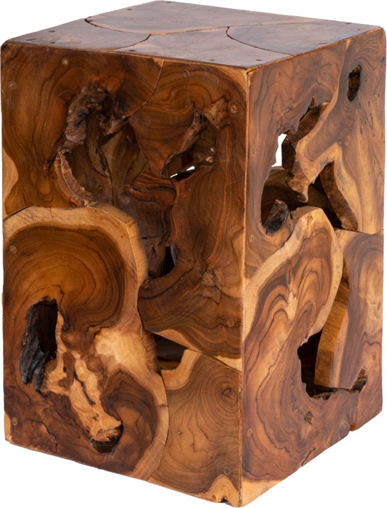 Kayoom Beistelltisch »Radix 425, hochwertiges Teakholz, Natur-Design«, (1 St.), Hochwertiges Teakholz, stabile Bauweise, detailreiche Handarbeit