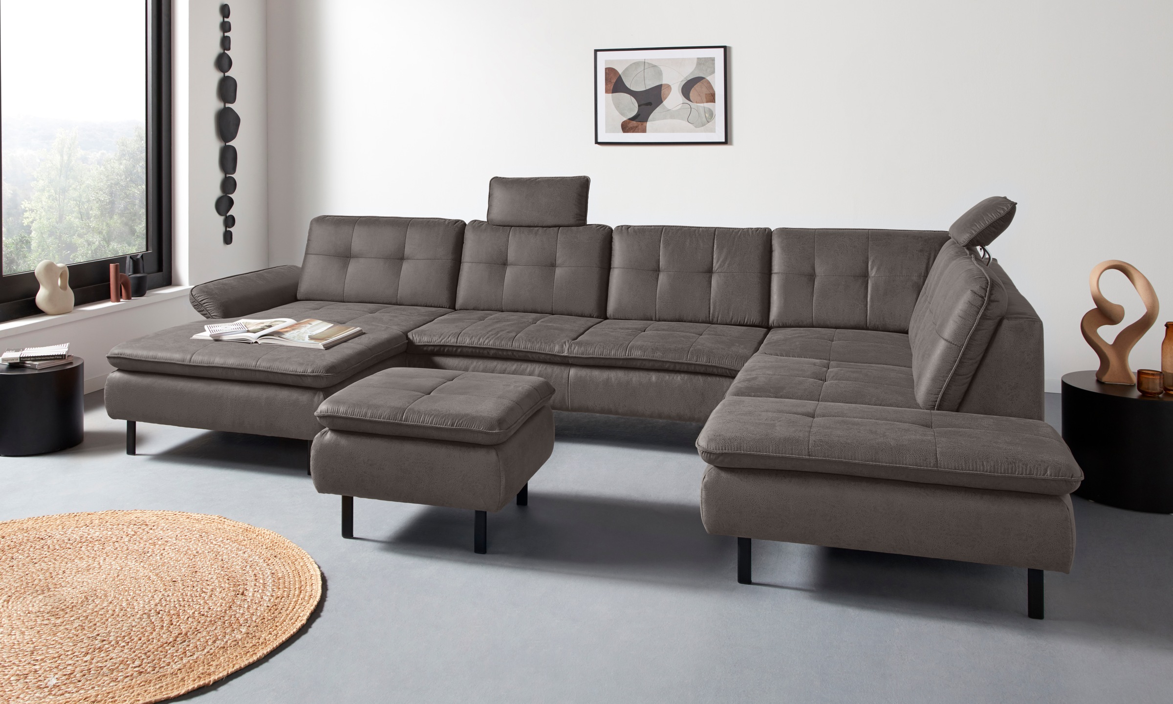 INOSIGN Polsterhocker »Birkholm«, passend zur Serie "Birkholm", B/T/H: 65/65/44 cm