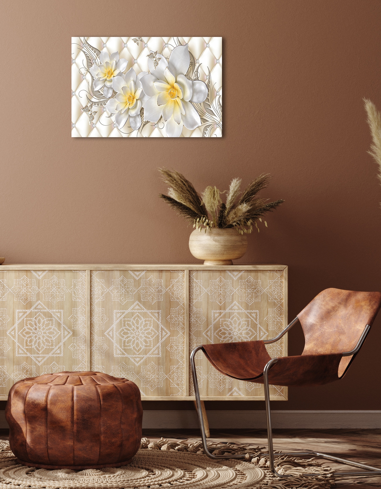 queence Leinwandbild »Mimi«, Blumen-Blumenbilder-Kunst-Spa-Flower, (1 St.), Orchidee, Orchideenbilder, Wandbild mit Blume, Deko, Wandbild