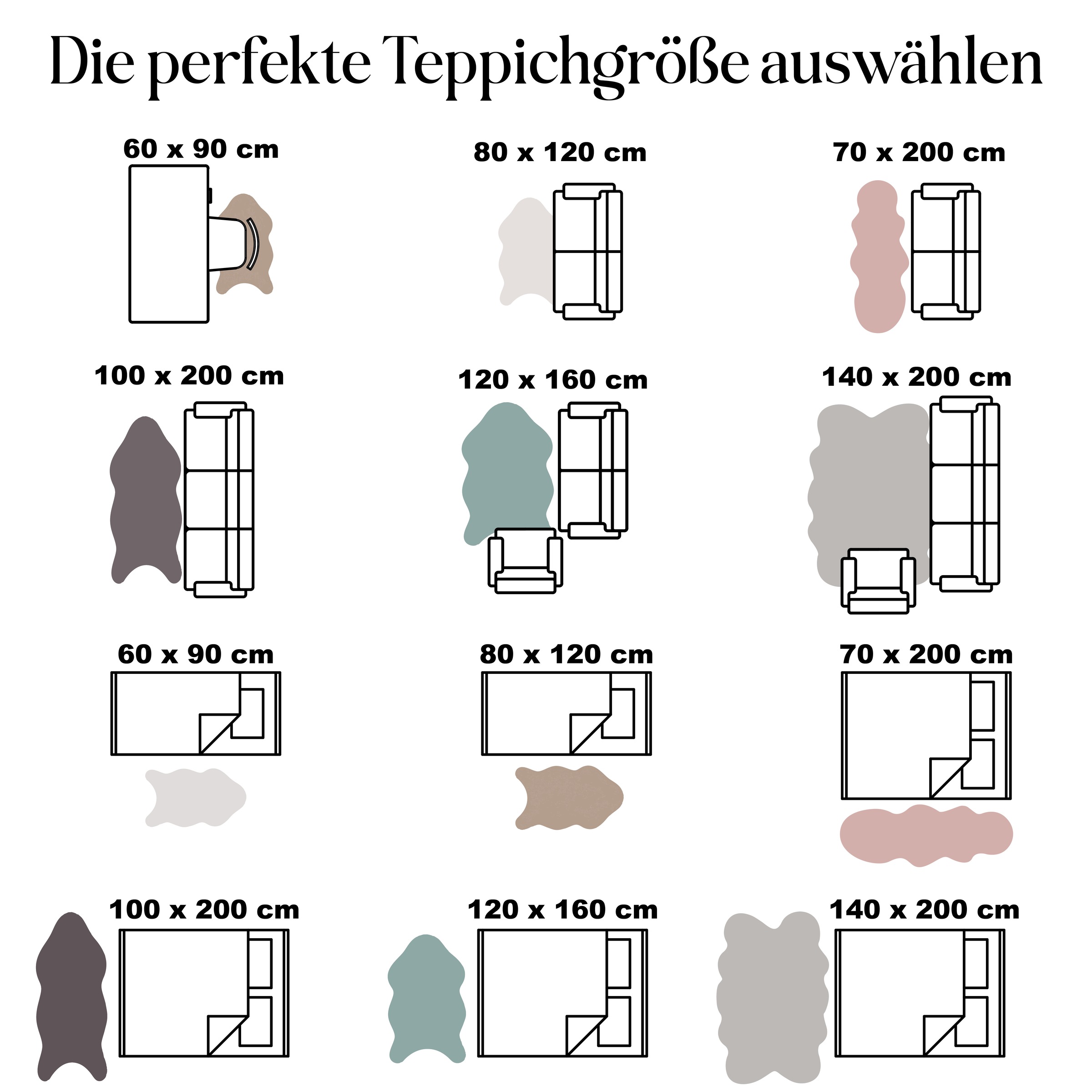 Paco Home Fellteppich »Pelt 640«, fellförmig, 16 mm Höhe, Kunstfell, Uni Farben, sehr weicher Flor