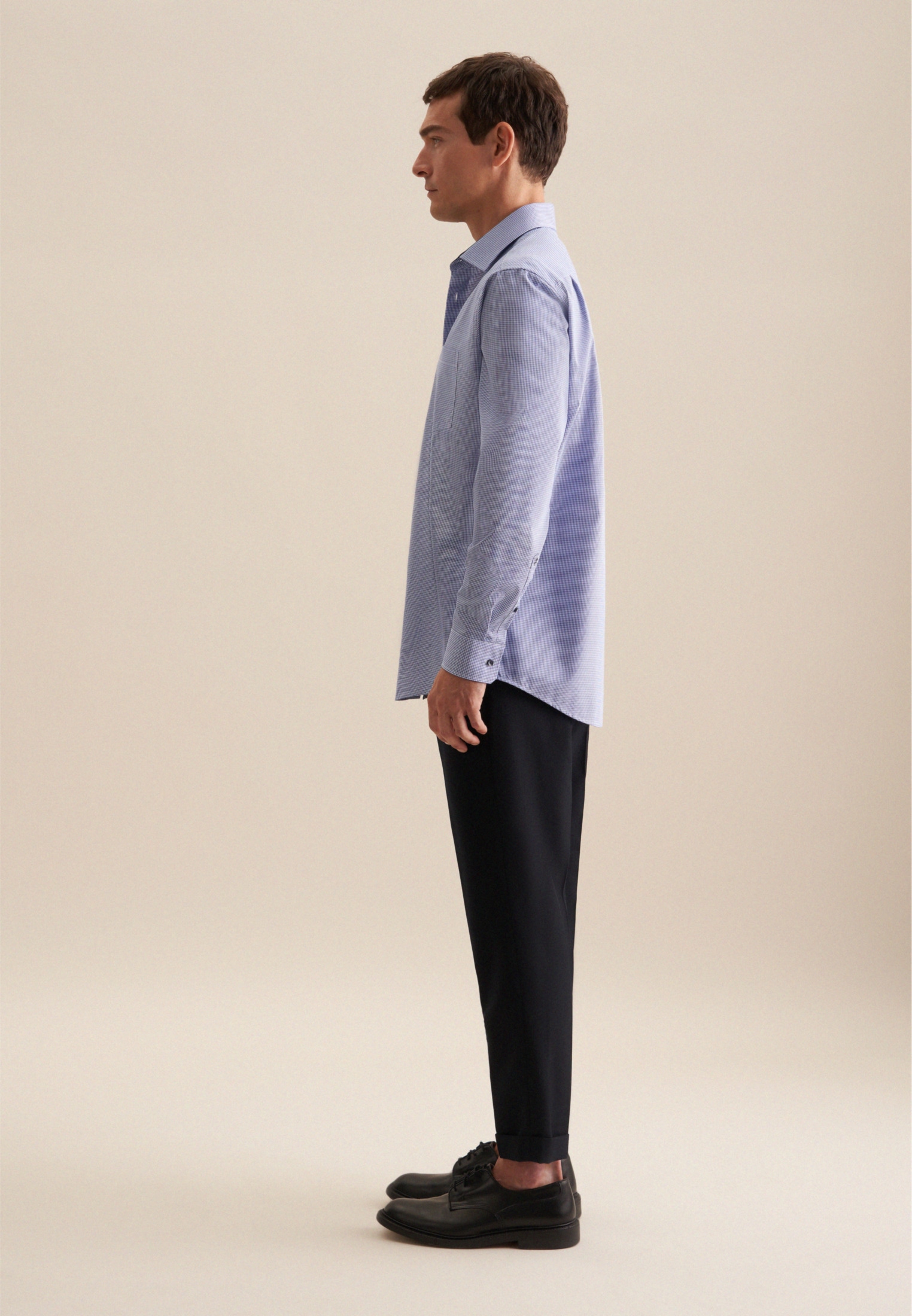 seidensticker Businesshemd »Schwarze Rose« Regular 1/1 Kentkragen Karo