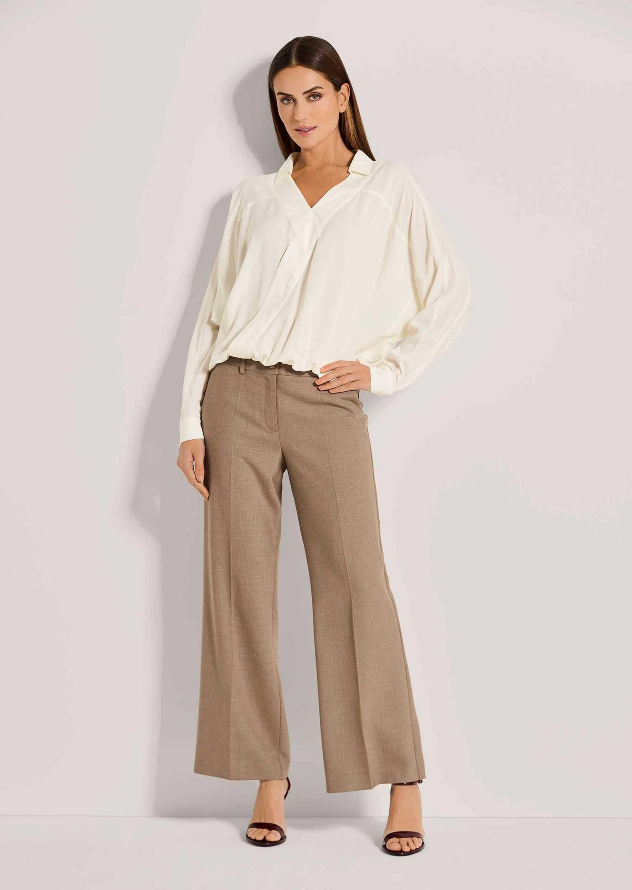 MADELEINE Langarmbluse »Bluse Wickelbluse mit Fledermausärmeln«
