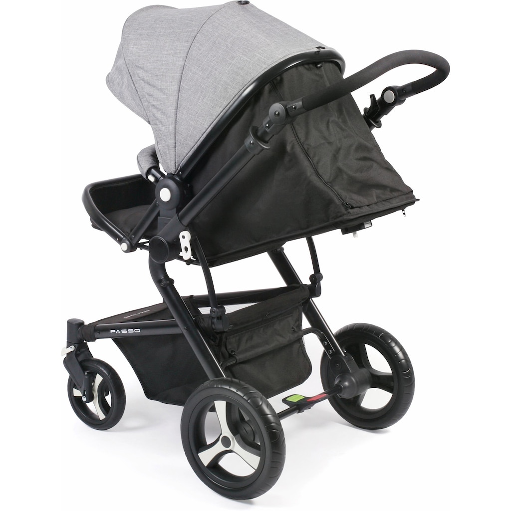 CHIC4BABY Kombi-Kinderwagen »Passo, grau«, 15 kg