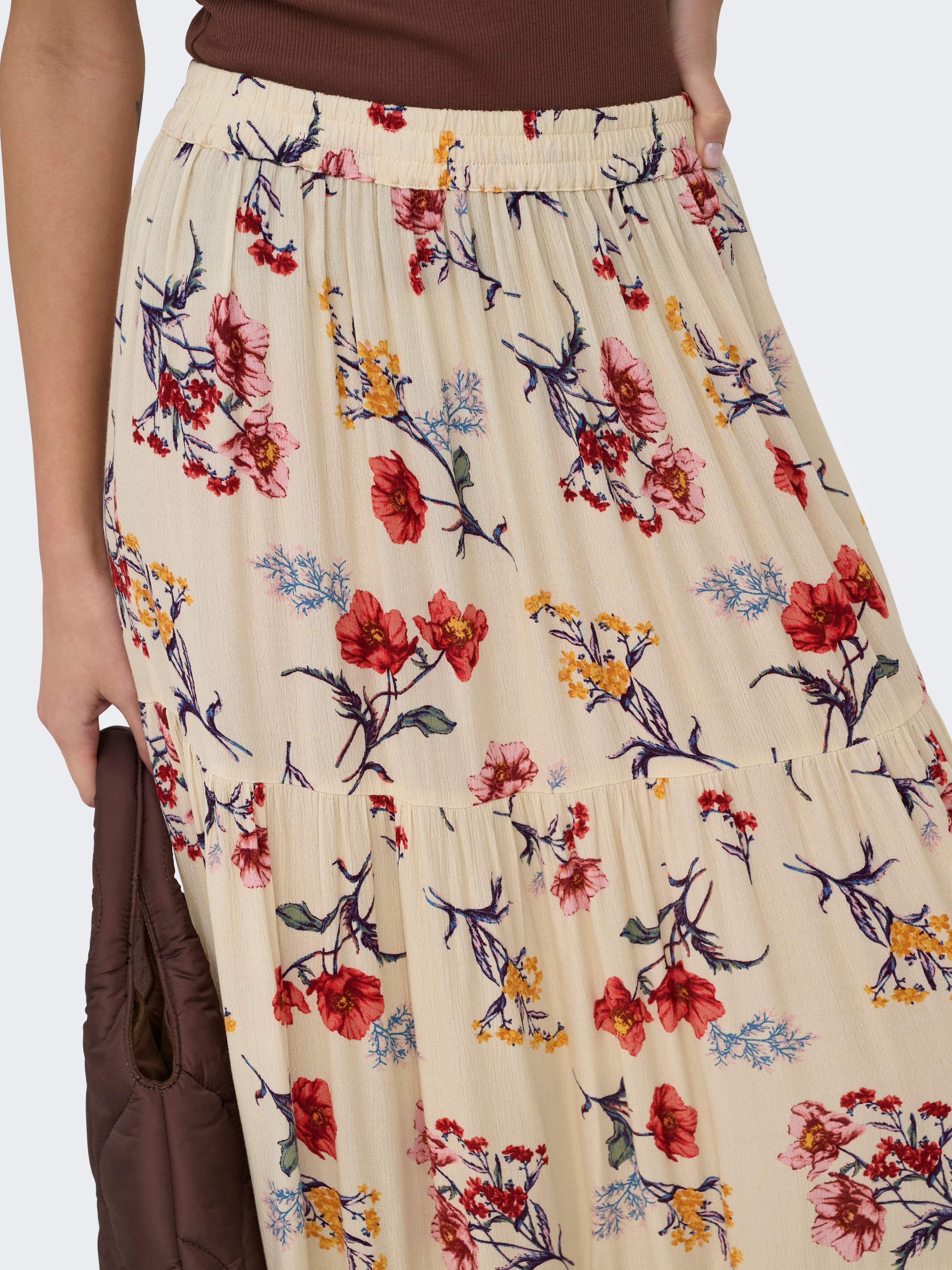 ONLY Maxirock »ONLLUNA LONG SKIRT WVN« Viskose