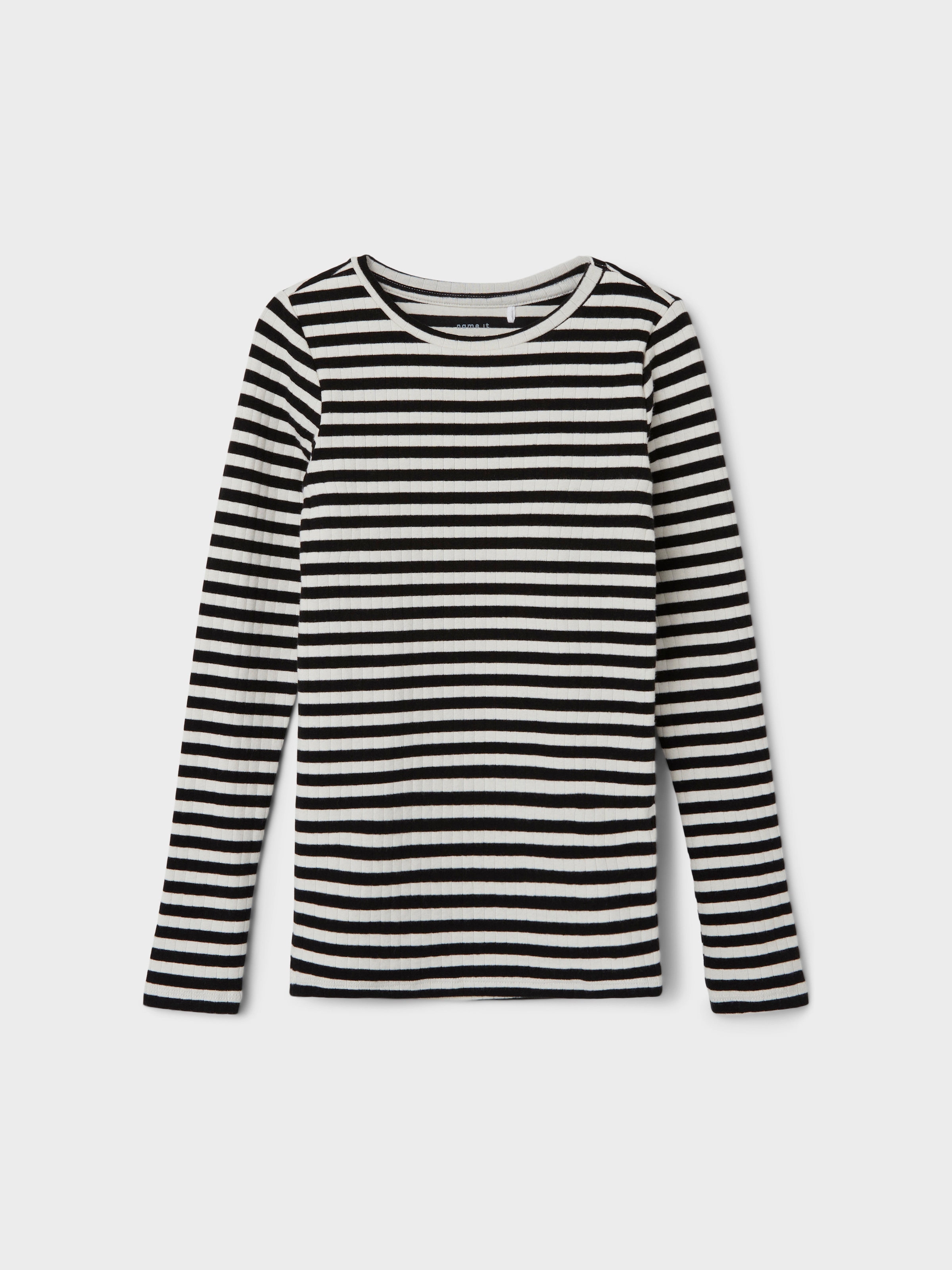 Name It Langarmshirt »NKFSURAJA XSL LS TOP NOOS«, toller Ringel-Look in gerippter Qualität