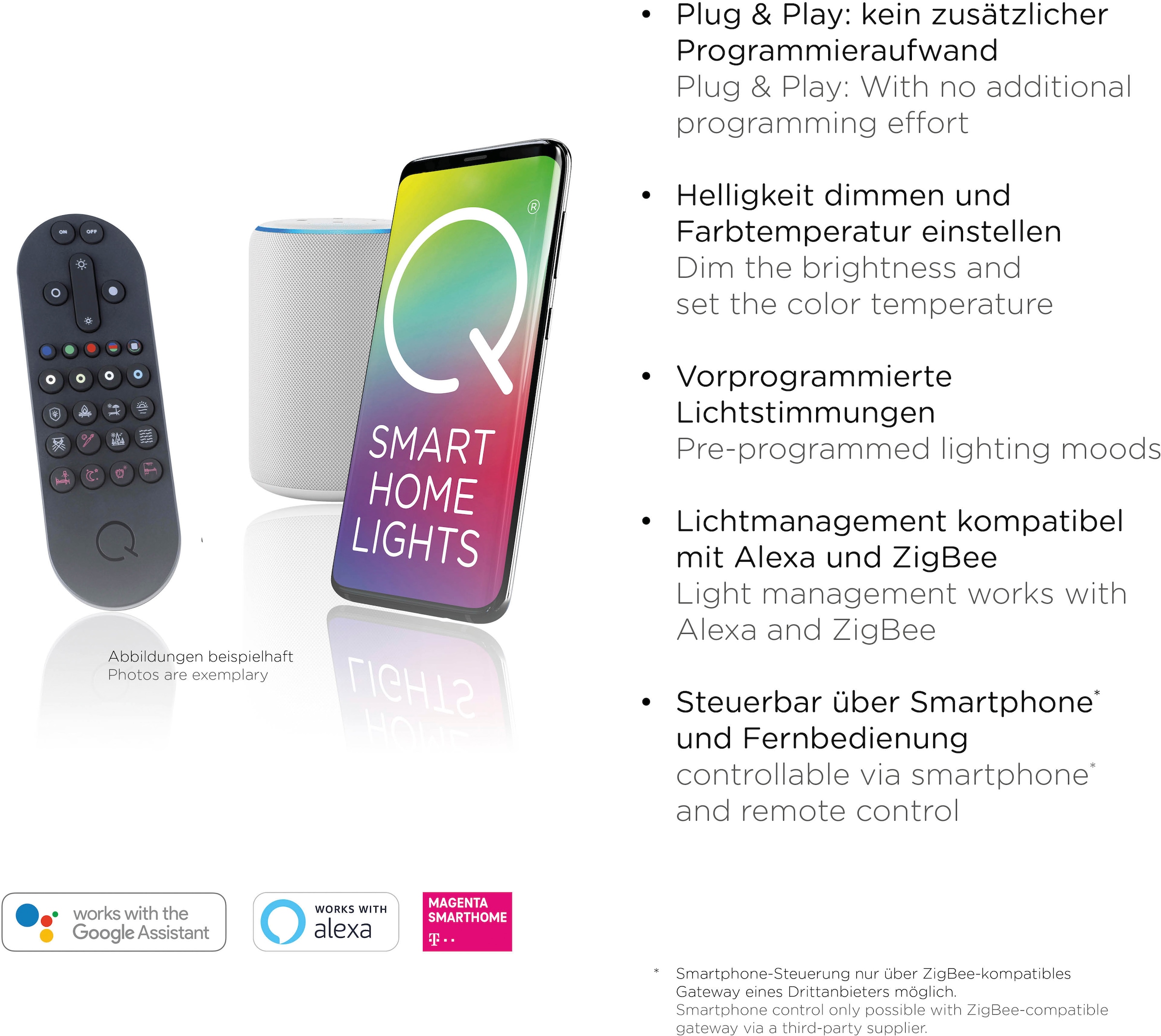 Neuhaus Q SMART HOME LIGHTS LED Pendelleuchte »Q-ROTATE« LED-Board 1 Stk. warmweiß - kaltweiß