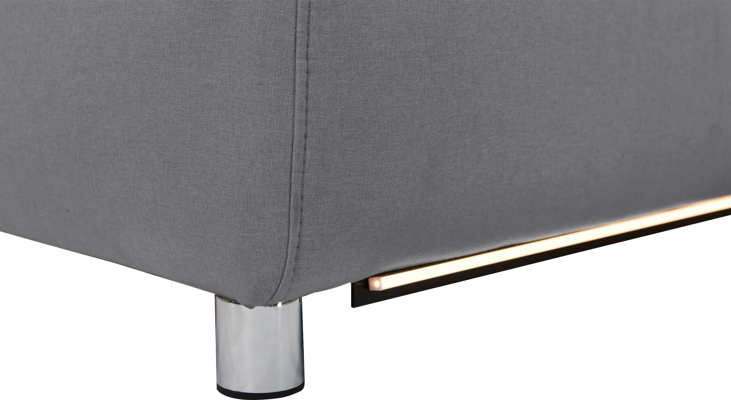 Places of Style Ecksofa »Pareli, L-Form, 259cm,m. Recamiere, Echtleder, Kunstleder, Webstoff«, man. o. elektr. Relaxfunktion, USB/Kopfteilverstellg u. LED