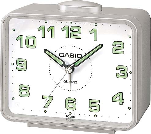 CASIO Quarzwecker »TQ-218-8EF«, Wecker, Leuchtzeiger, Leuchtziffern, Schlafzimmer, Geschenkidee