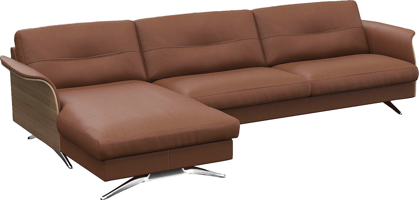FLEXLUX Ecksofa »Glow, super bequem durch hochwertigem Sitzaufbau mit Federkern, L-Form«, Modernes skandinavisches Design