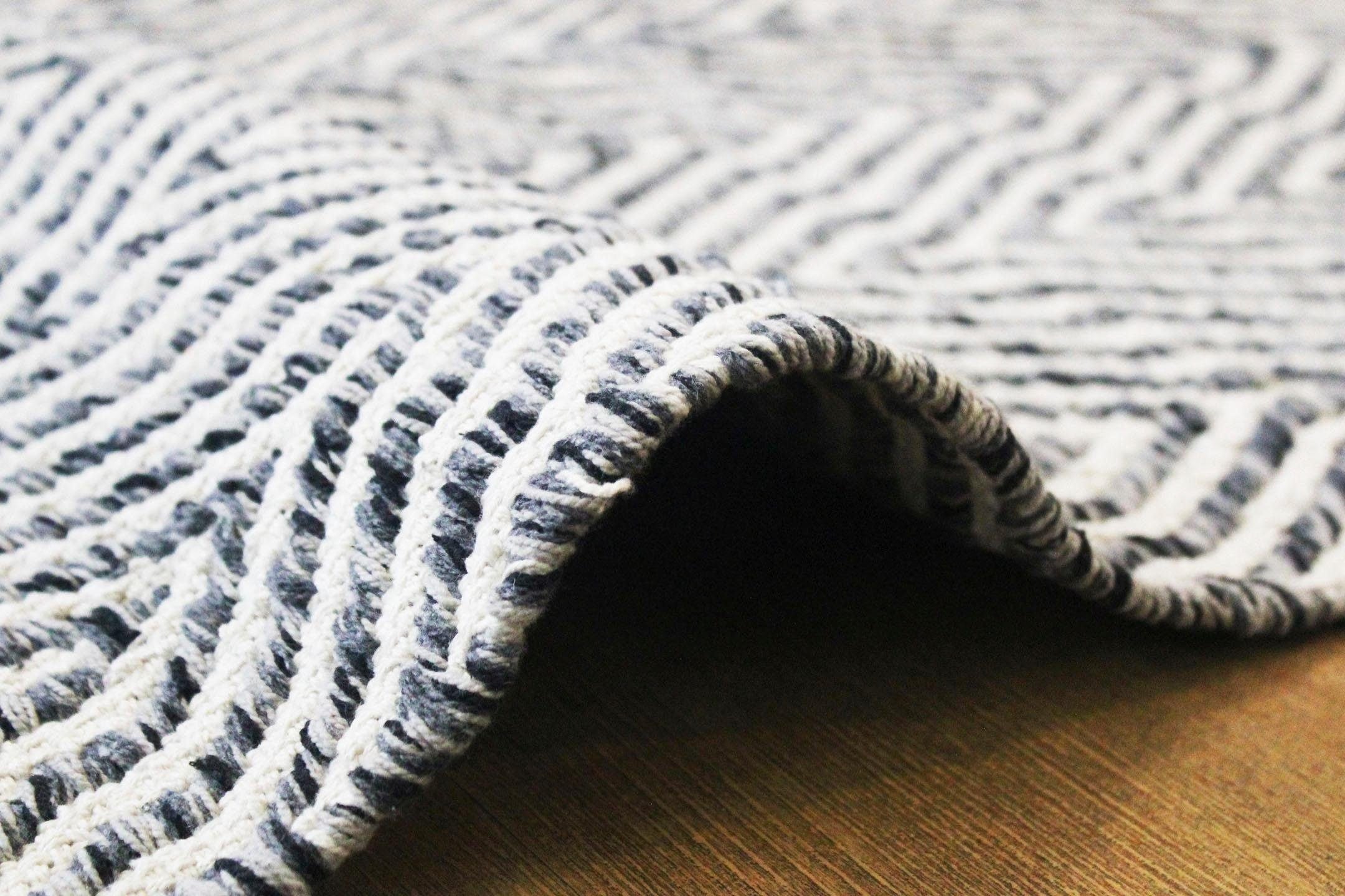 calo-deluxe Teppich »Luba 433« rechteckig 7 mm Höhe reine Baumwolle, handgewebt, Wohnzimmer, Kinderzimmer