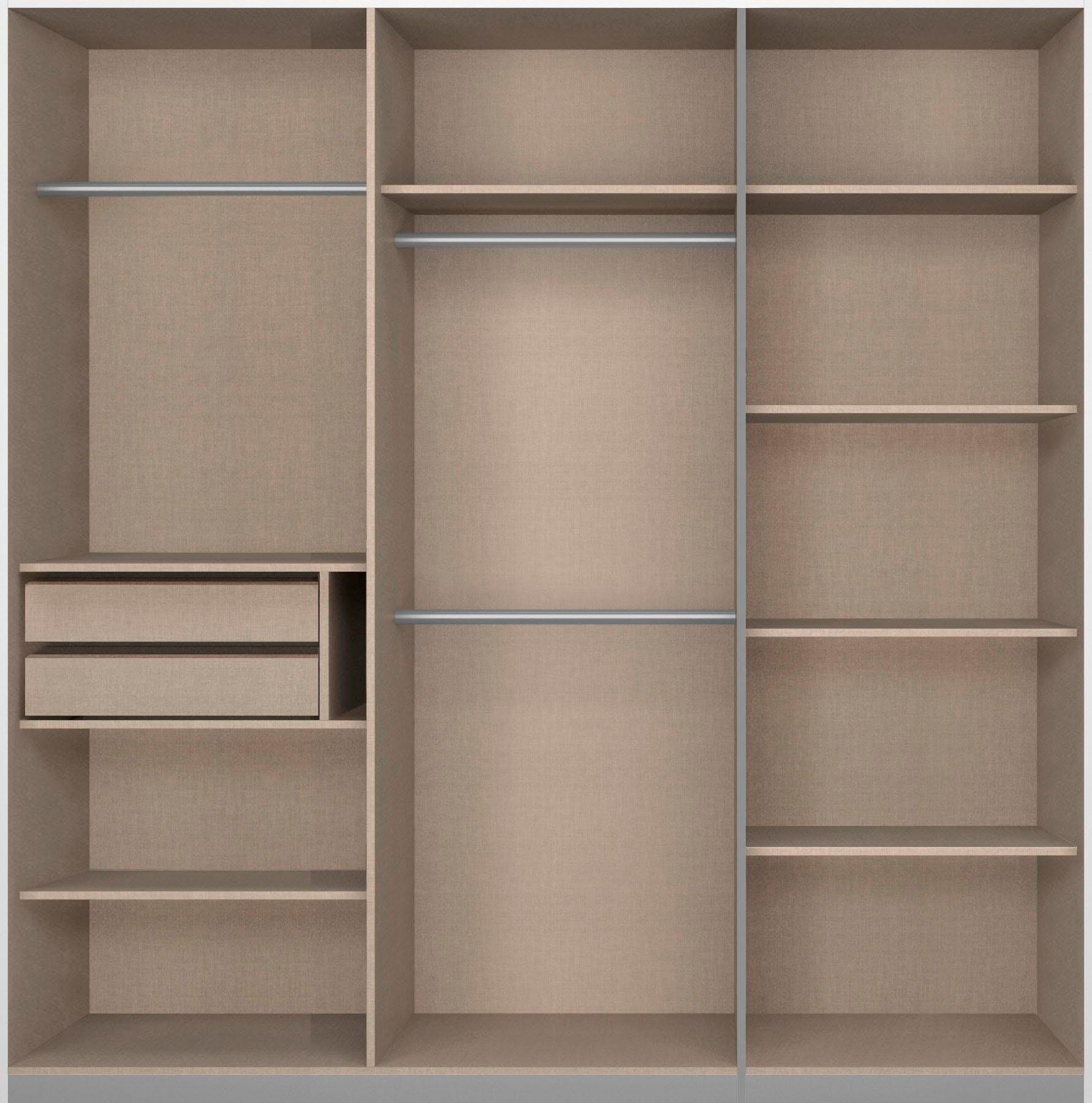 rauch Schwebetürenschrank »Kleiderschrank Schrank Garderobe Wäscheschrank BESTSELLER KEPAN«, inkl. Schubladen-Einsatz und extra Einlegeböden MADE IN GERMANY