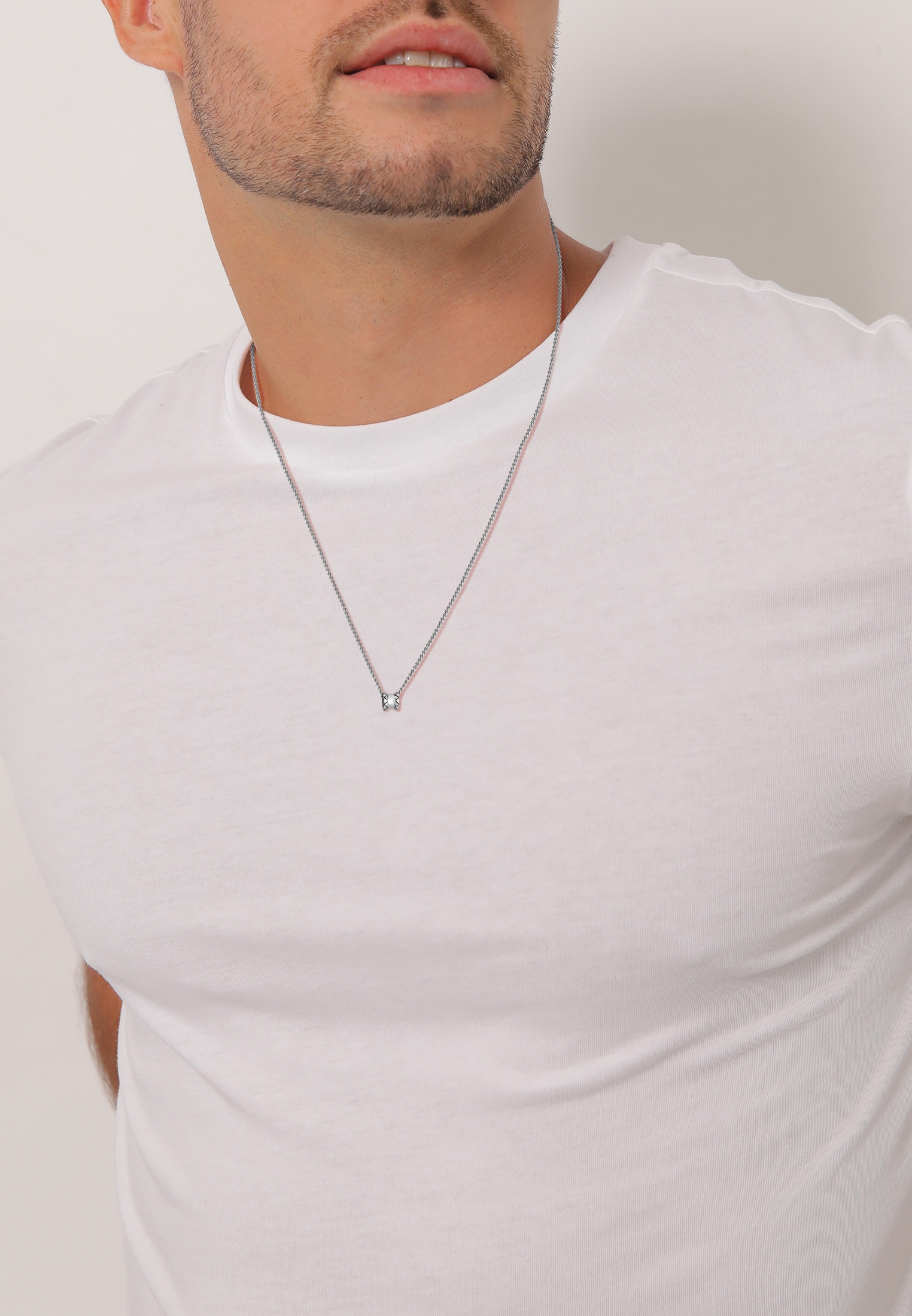 Kuzzoi Silberkette »Halskette Herren Erbskette Oxidiert Ring Basic 925 Silber«
