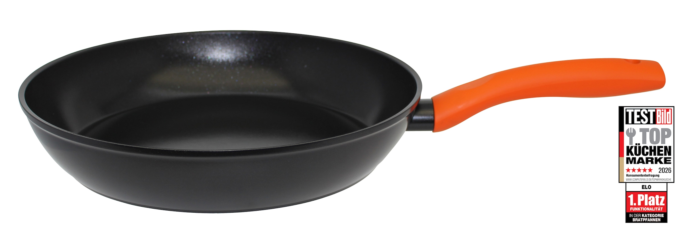 Elo Basic Schmorpfanne »Colorio mit farbigem Protektor« Aluminium Set, Pfanne inkl. Pfannenschoner, 2 tlg. Soft-Touch-Griff mit Flammenschutz