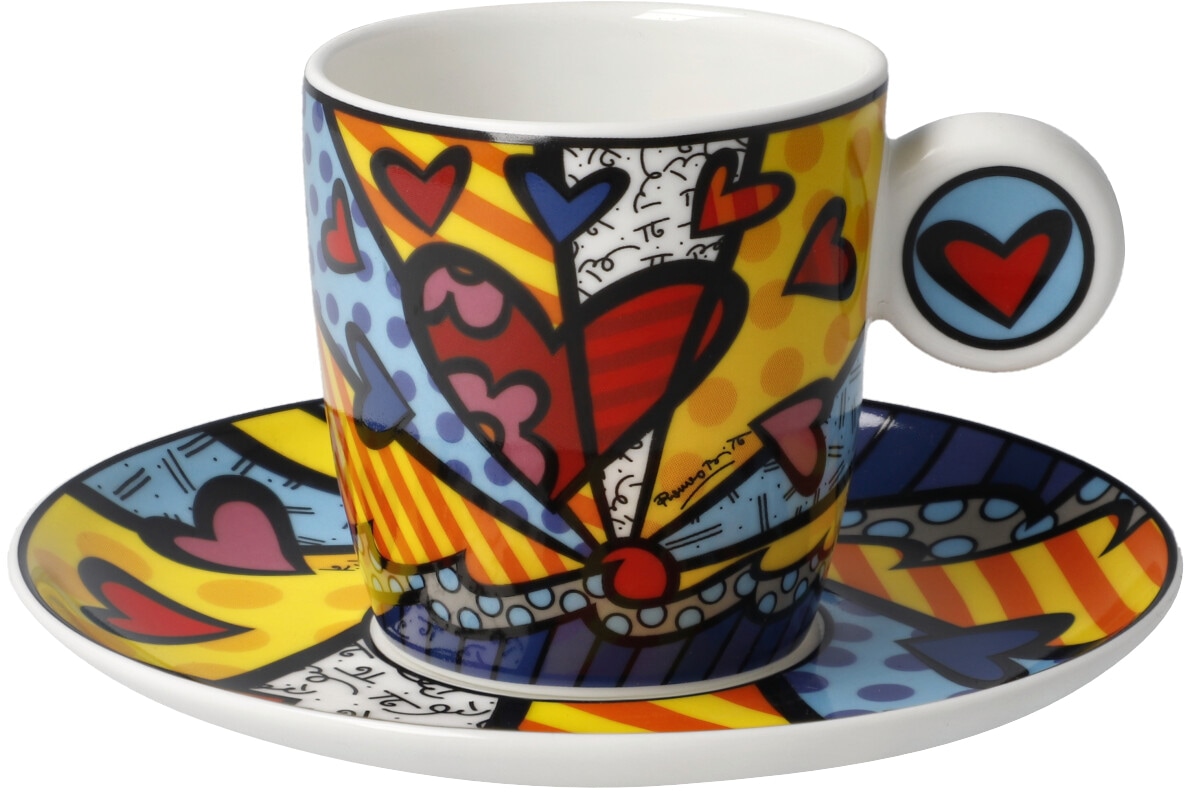 Goebel 3 Art, New Jahren Pop Day Garantie Fine A Britto - Espressotasse Romero »Britto«, mit Bone China, XXL