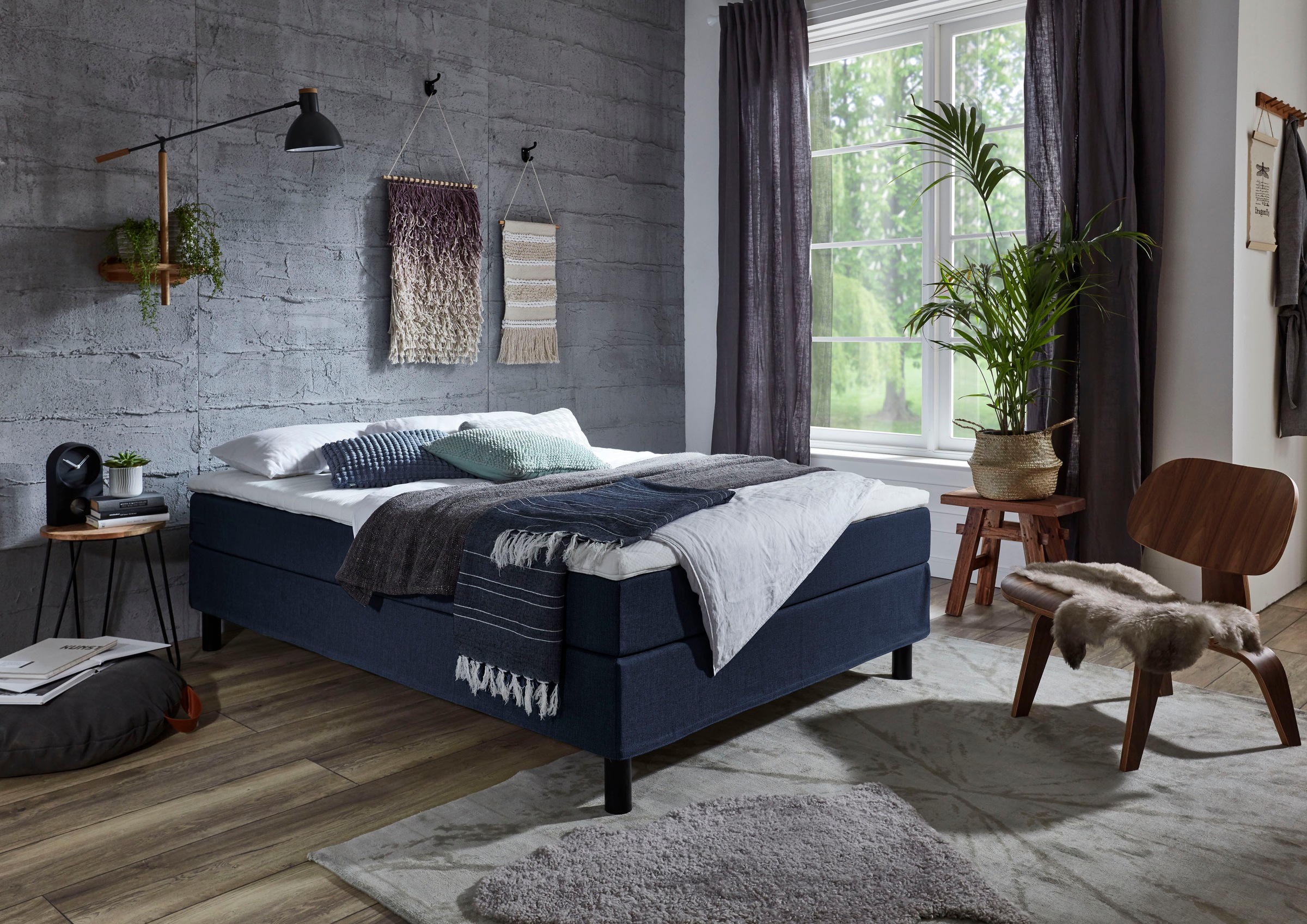 ATLANTIC home collection Boxbett "Happy" ohne Kopfteil, mit Topper, wahlweise mit oder ohne Bettwaren
