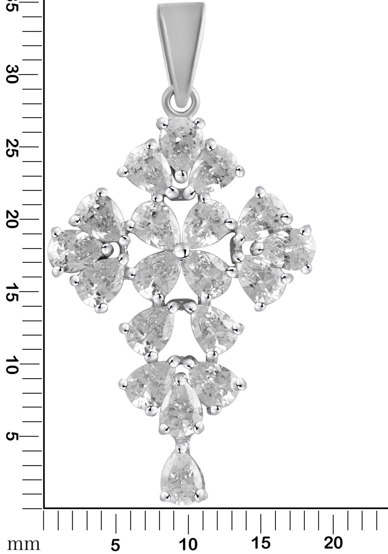 Firetti Kettenanhänger »Schmuck Geschenk Silber 925 Halsschmuck Anhänger Kreuz«, mit Zirkonia (synth.)