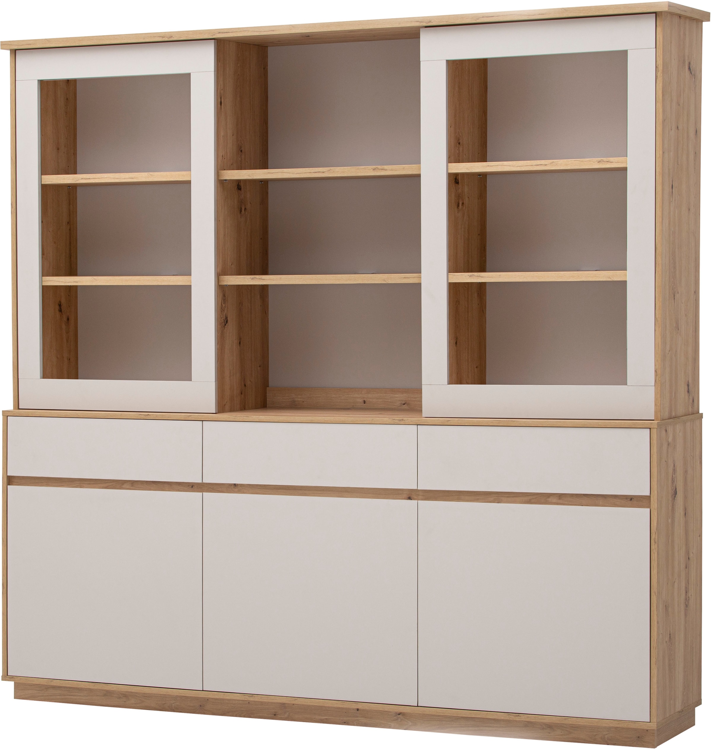 Home affaire Buffet »Sonora, moderner Hochschrank, Buffetschrank in Kaschmir, Regal« filigrane Rahmenoptik, ausreichend Stauraum, vielseitig einsetzbar