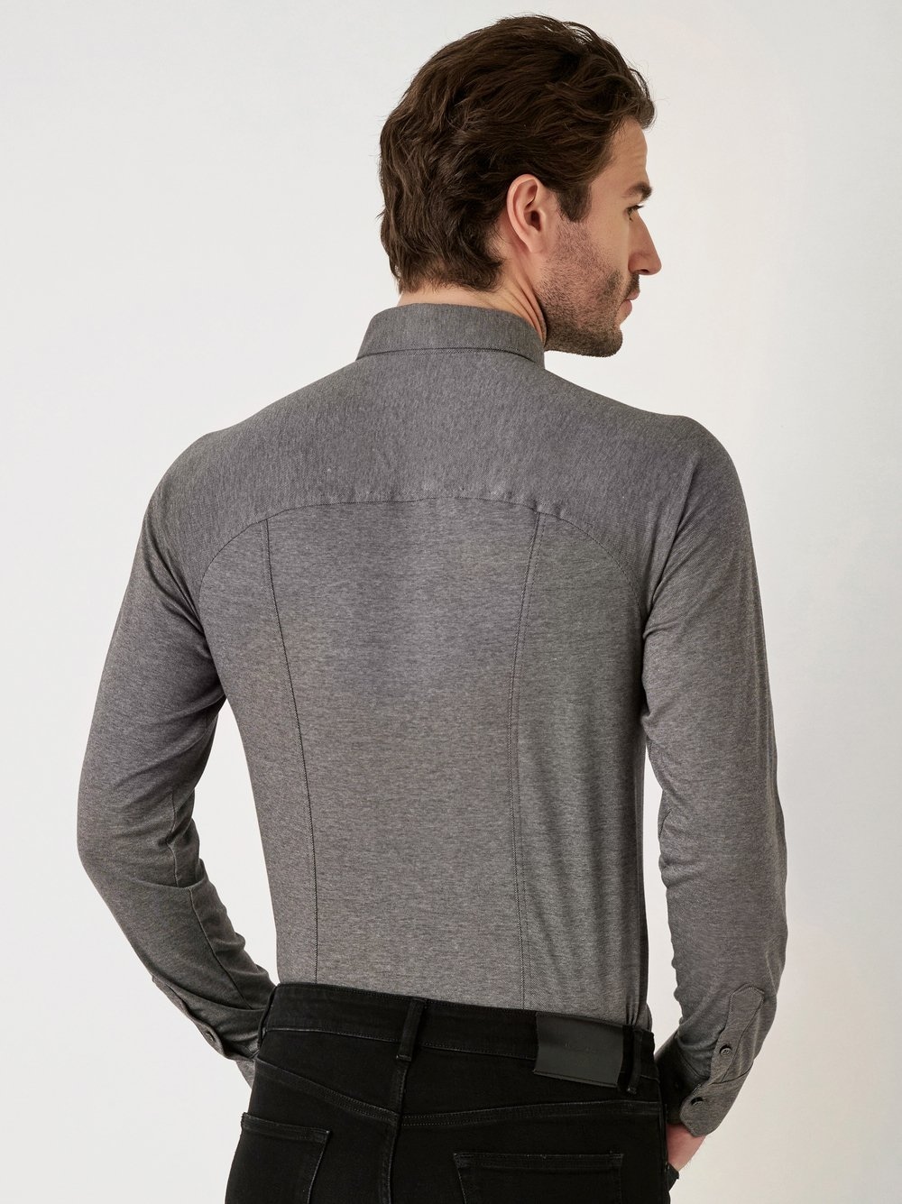 DESOTO Langarmhemd »Jerseyhemd Casual Kent« Mit Rundhalsausschnitt