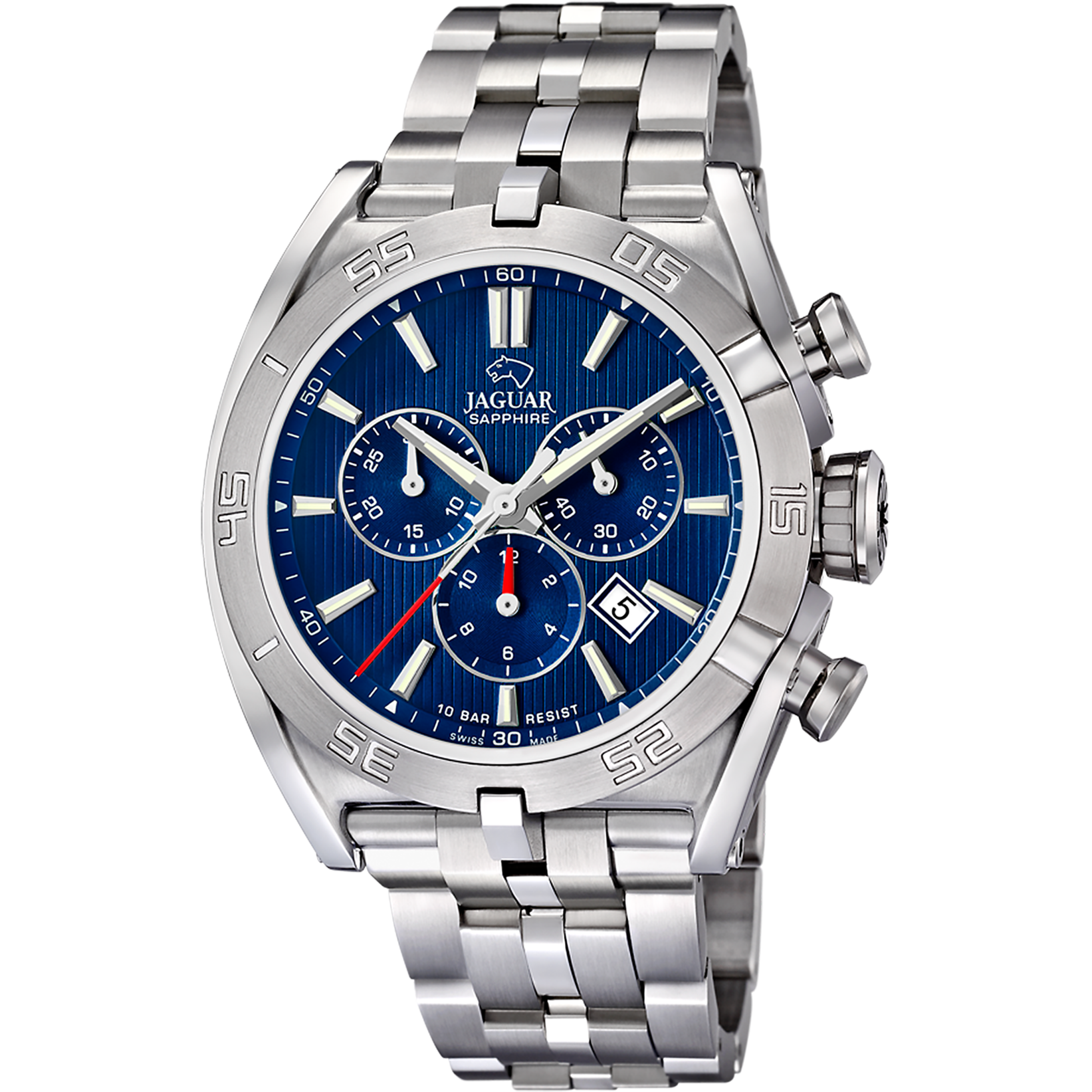 Jaguar Chronograph »Executive« Quarzuhr, Armbanduhr, Herrenuhr, Swiss Made, Edelstahlarmband, analog